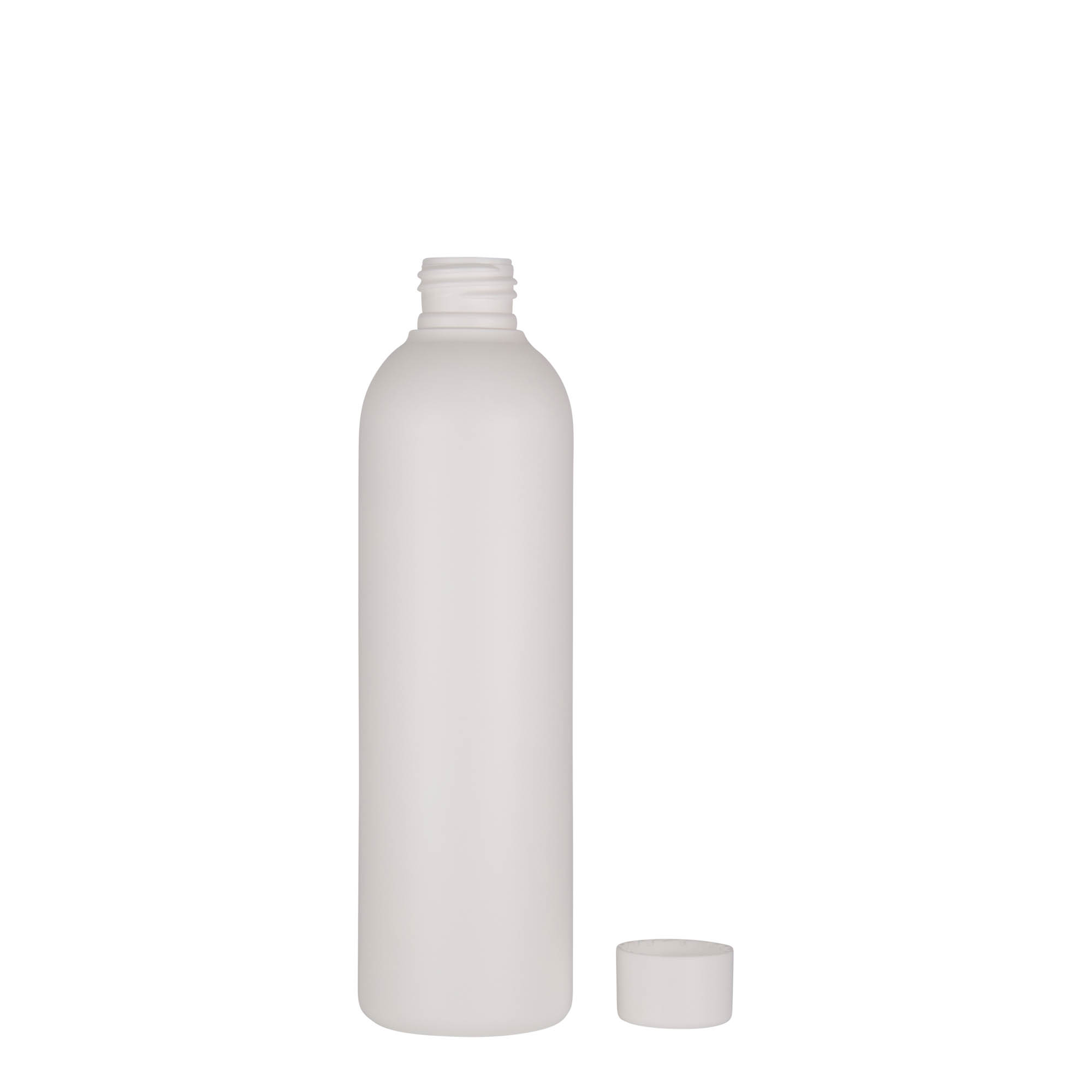 250 ml butelka plastikowa 'Tuffy', HDPE, biała, gwint: 24/410 250 ml butelka plastikowa 'Tuffy', HDPE, biała, gwint: 24/410