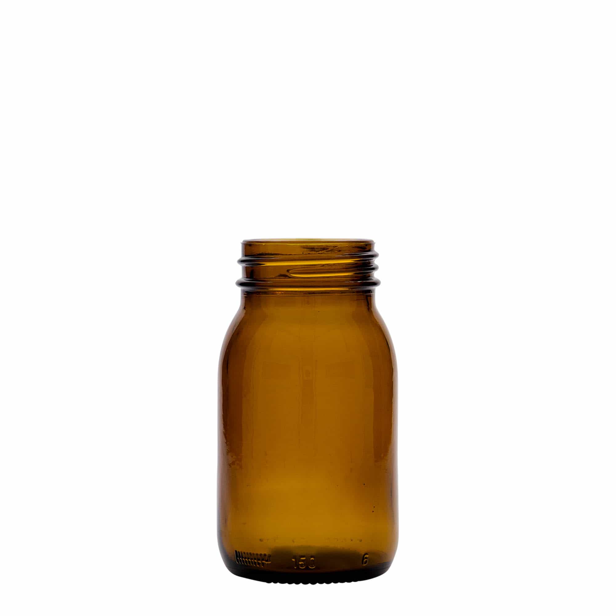 150 ml słoik szerokootworowy, brązowy, wylot: DIN 45