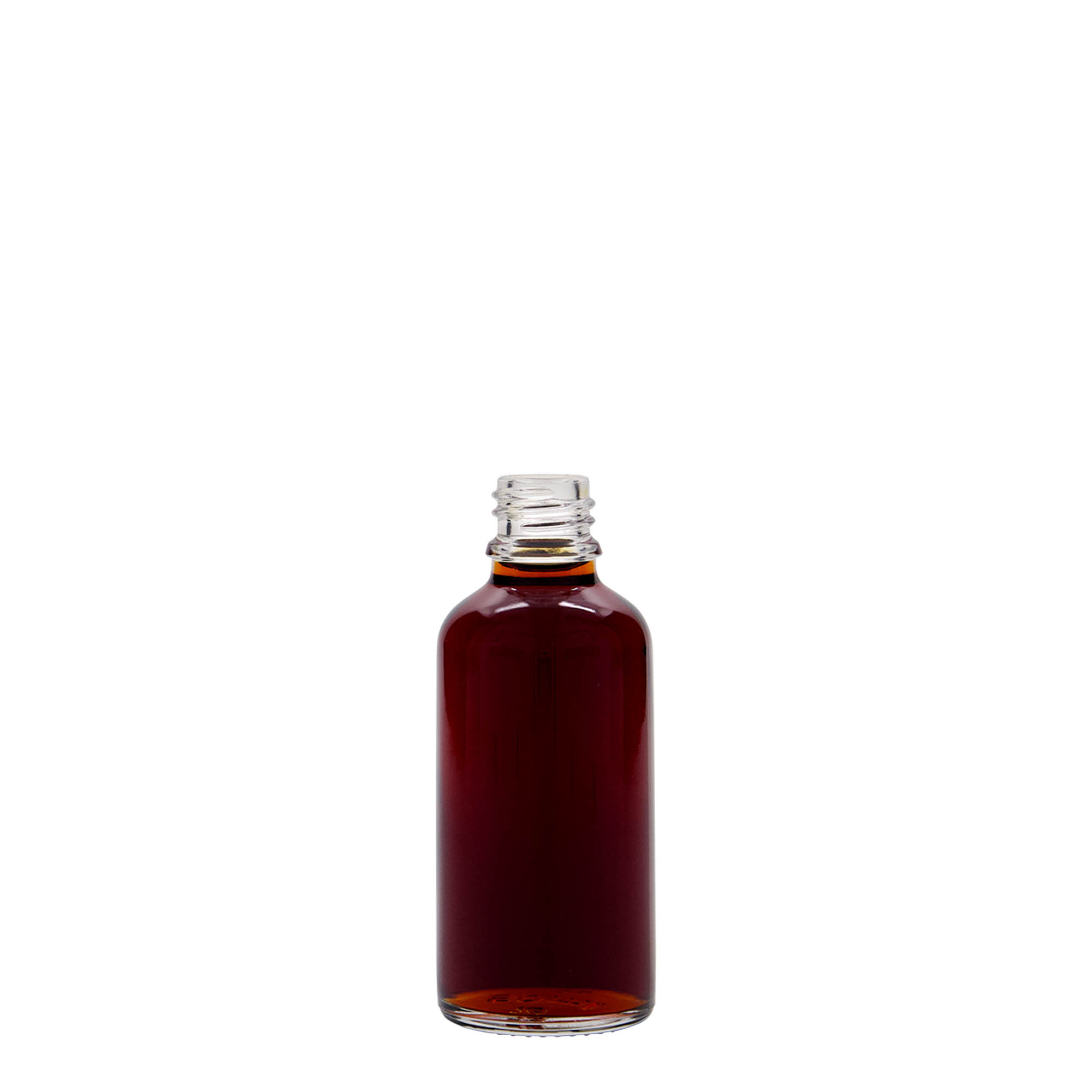 50 ml butelka medyczna, szkło, szyjka: DIN 18