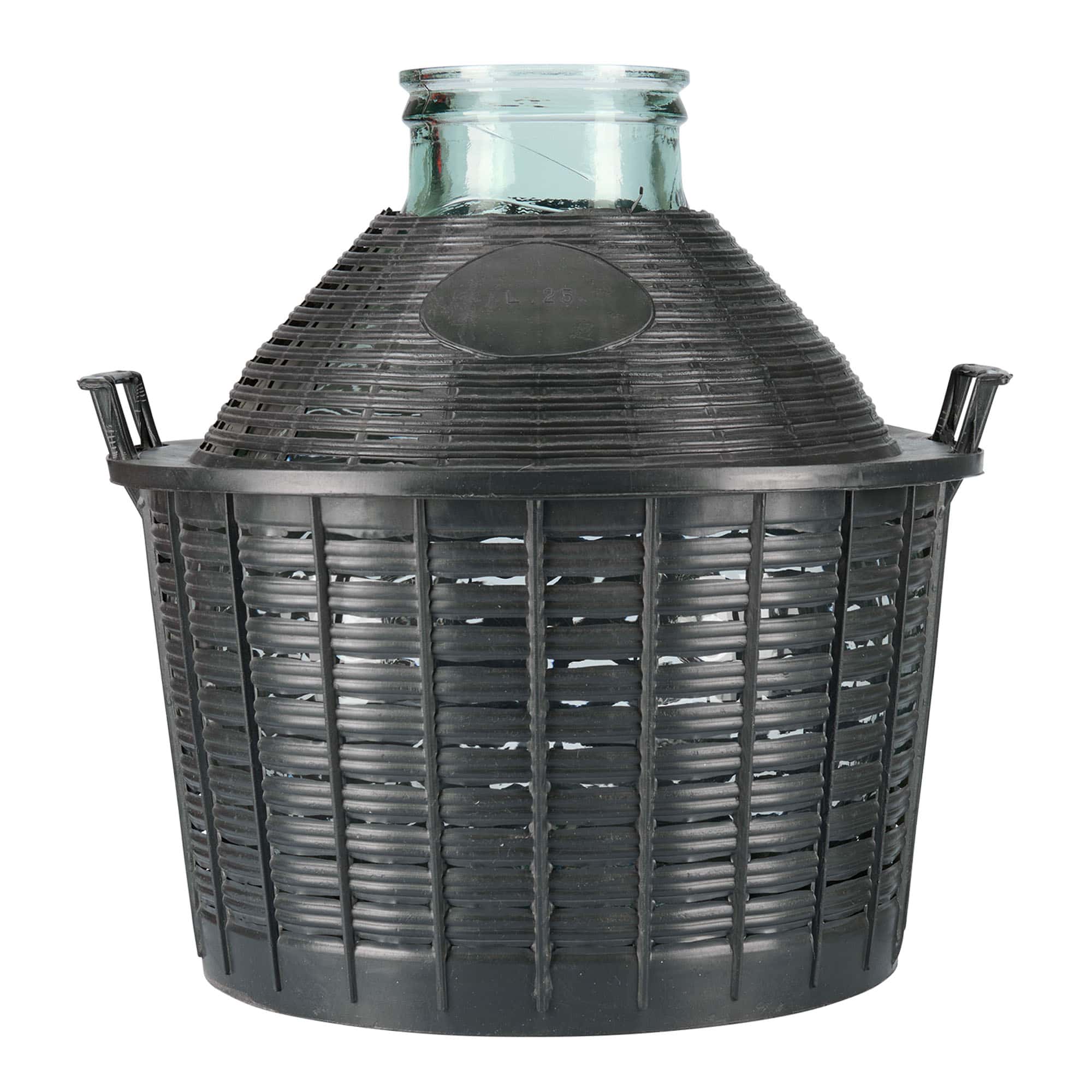 25 l butla balonowa szerokootworowa, szkło, wylot: pokrywka nasuwana