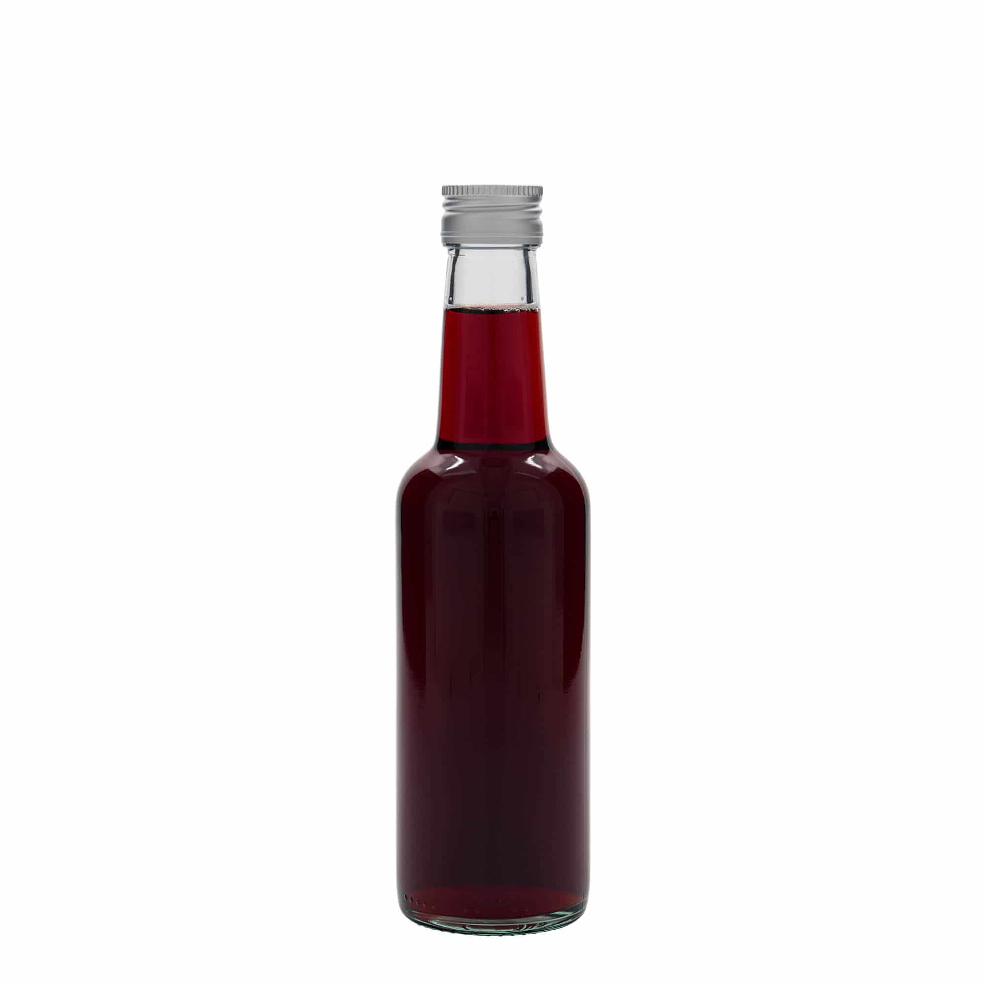 250 ml butelka szklana o prostym szyjce, gwint: PP 28