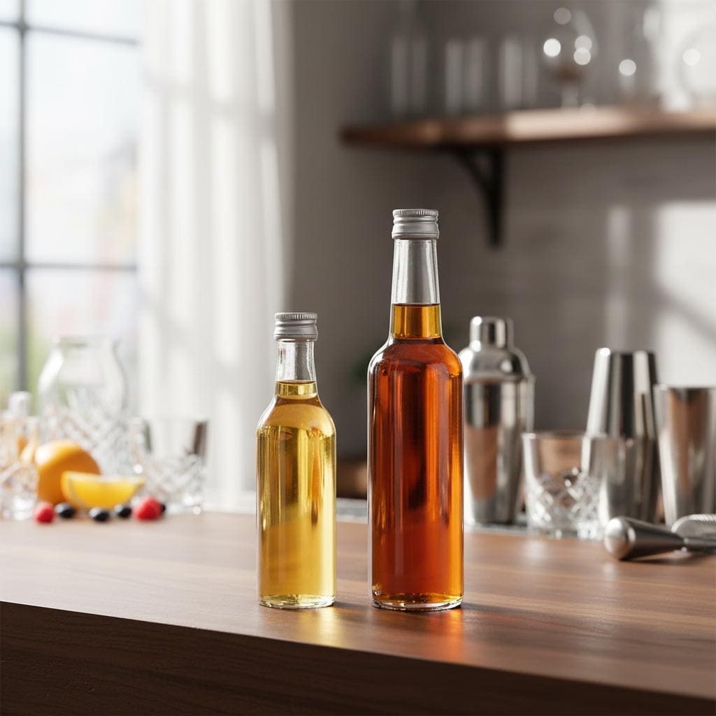 50 ml butelka szklana z prostą szyjką, gwint: PP 18