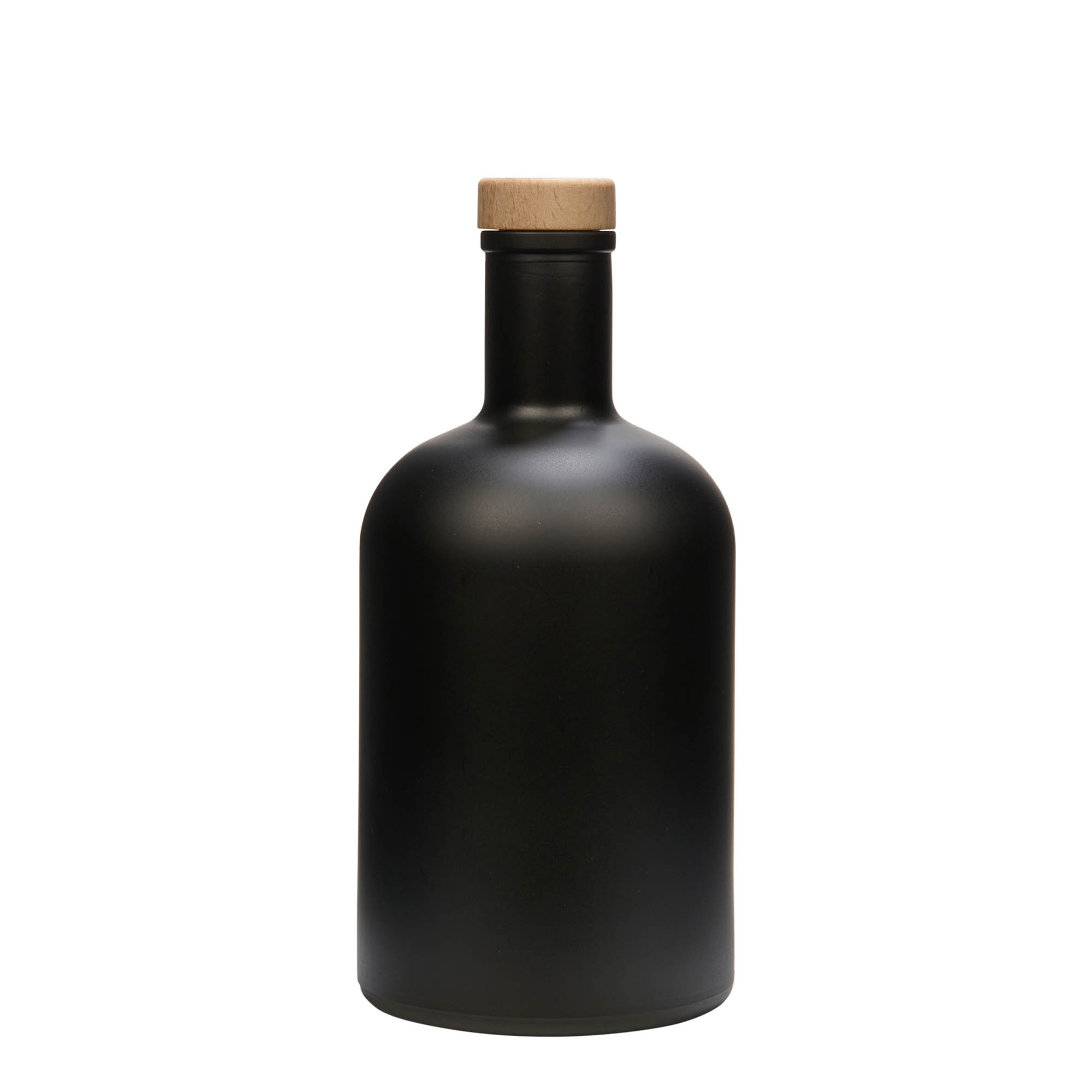700 ml butelka szklana 'Gerardino', czarna, szyjka: korek