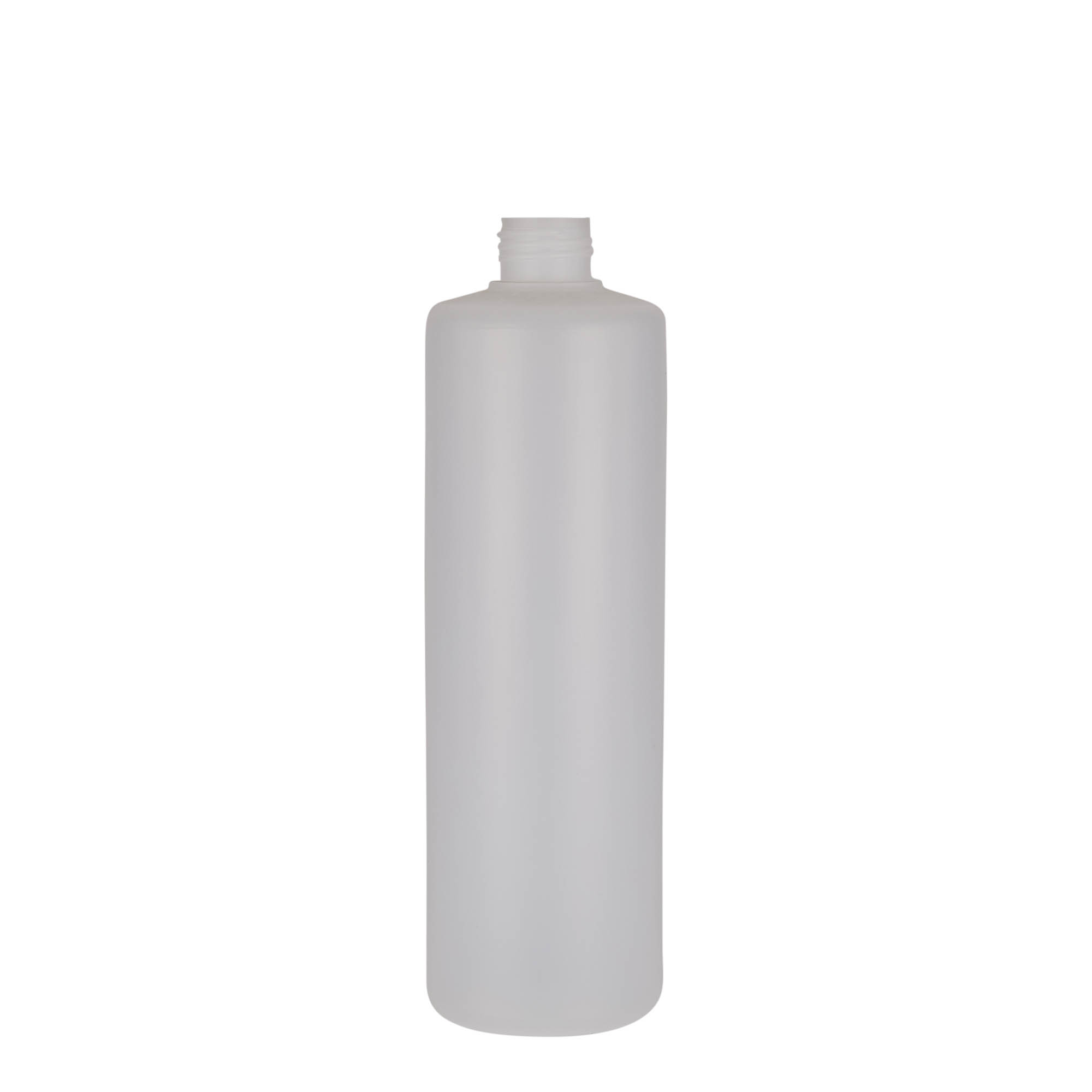 500 ml butelka okrągła, tworzywo sztuczne PE, naturalna, otwór: zakrętka 500 ml butelka okrągła, tworzywo sztuczne PE, naturalna, otwór: zakrętka