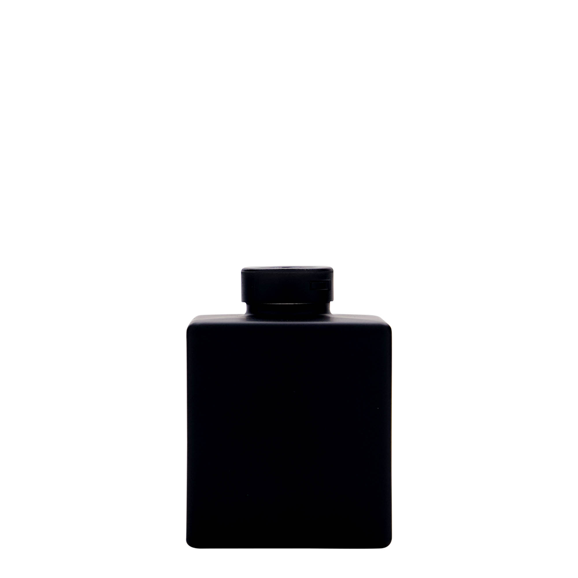 100 ml butelka szklana „Cube”, kwadratowa, czarna, szyjka: korek 100 ml butelka szklana „Cube”, kwadratowa, czarna, szyjka: korek