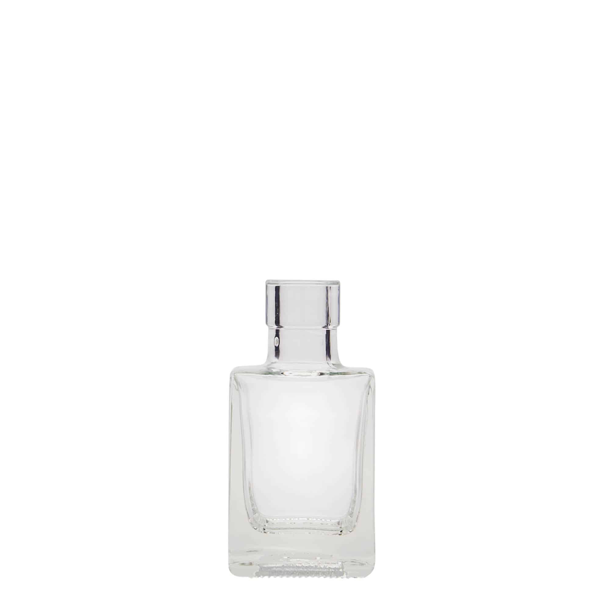 50 ml butelka szklana 'Cube', kwadratowa, zamknięcie: korek 50 ml butelka szklana 'Cube', kwadratowa, zamknięcie: korek