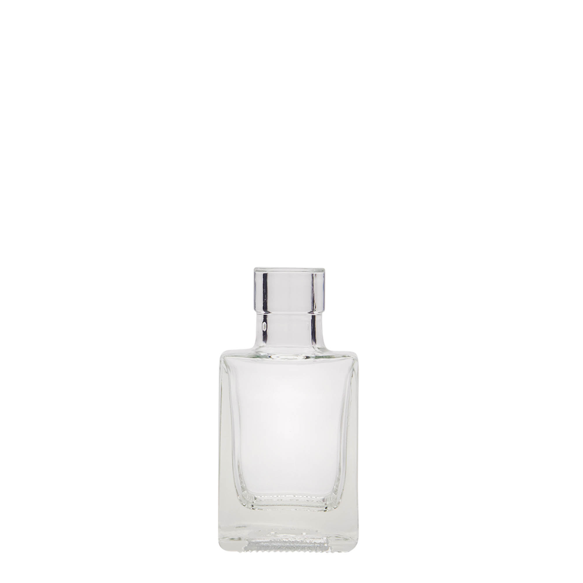 50 ml butelka szklana „Cube”, kwadratowa, wylot: korek 50 ml butelka szklana „Cube”, kwadratowa, wylot: korek