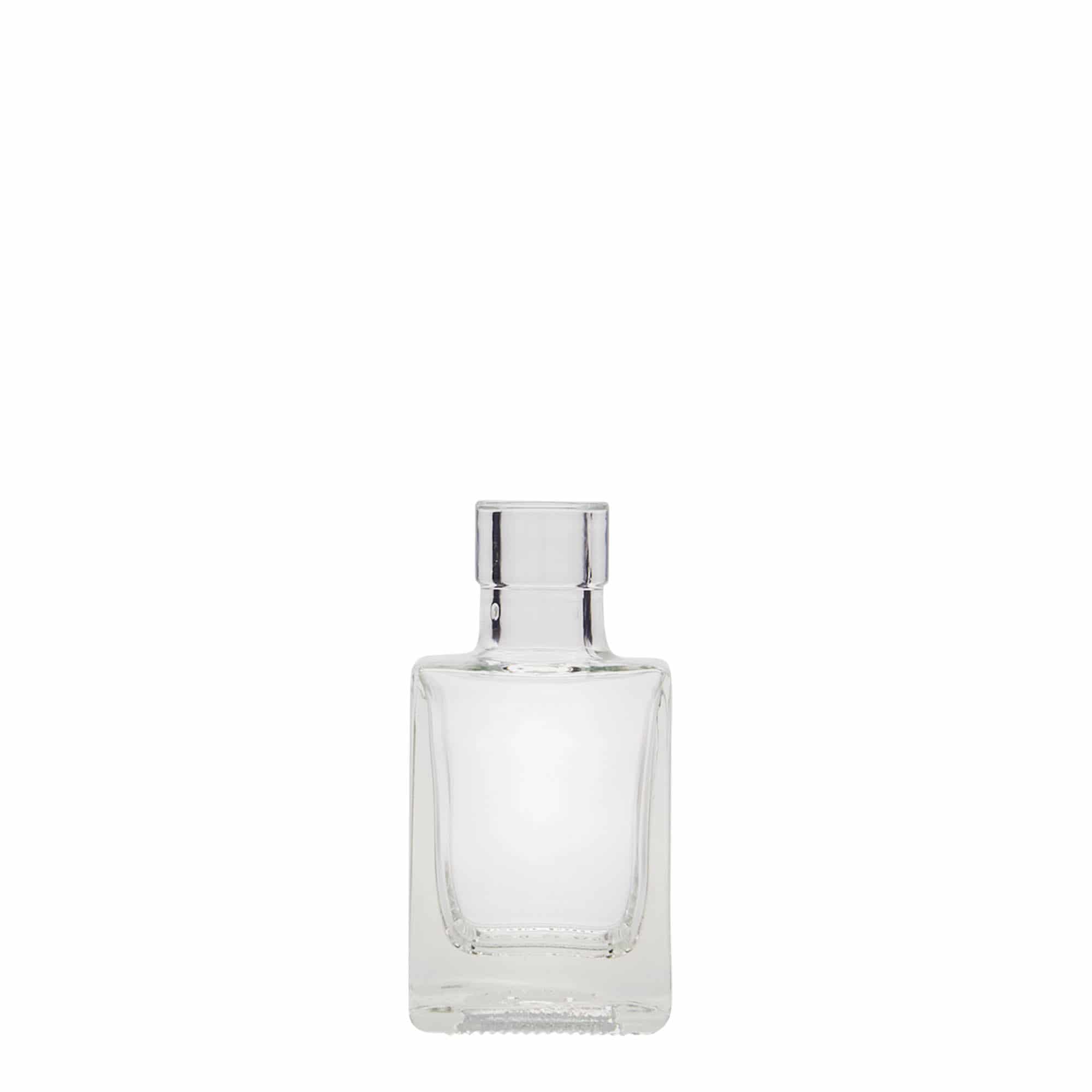 50 ml butelka szklana „Cube”, kwadratowa, wylot: korek
