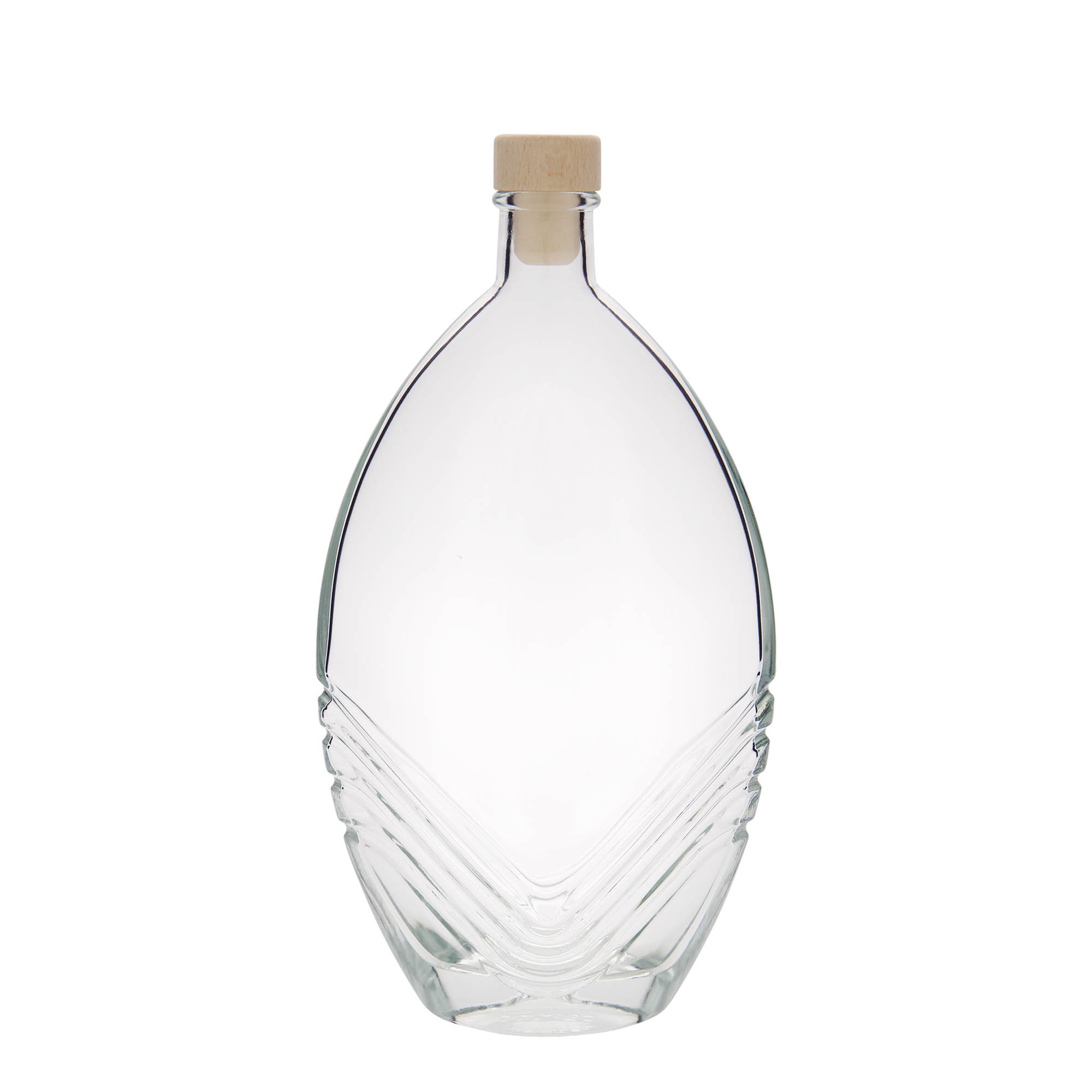 500 ml butelka szklana 'Florence', owalna, wylot: korek