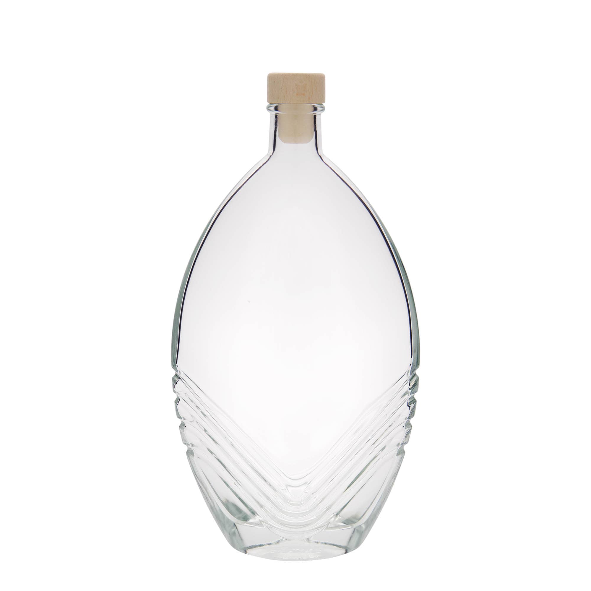 500 ml butelka szklana 'Florence', owalna, wylot: korek
