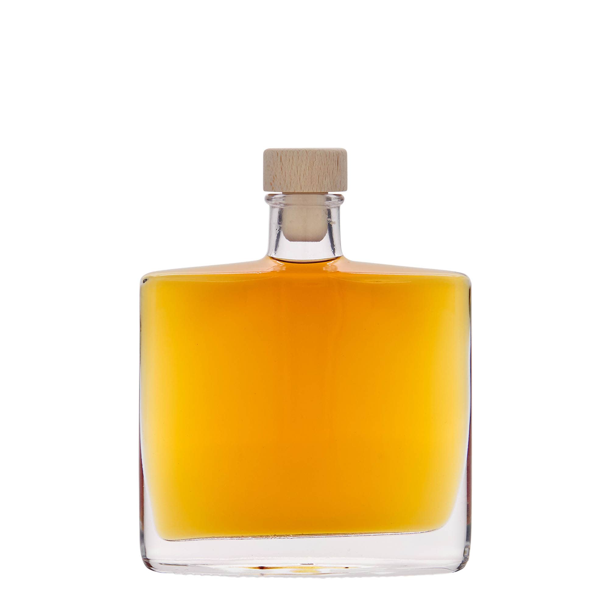 Butelka szklana 200 ml „Zorbas”, owalna, szyjka: korek