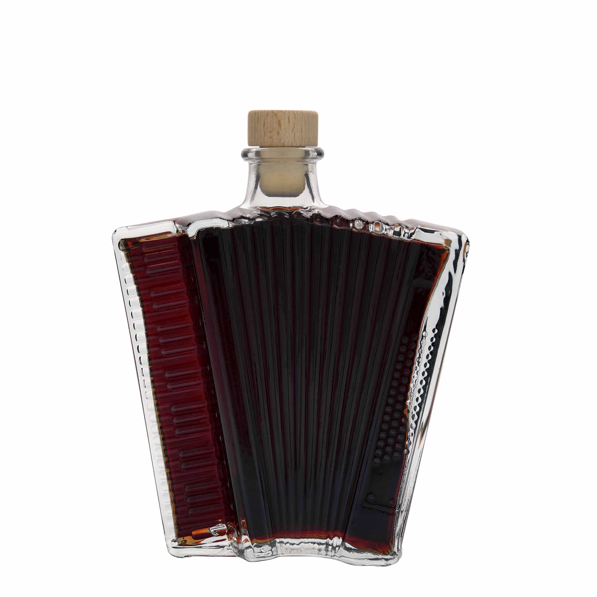 500 ml butelka szklana „Akkordeon”, otwór: korek