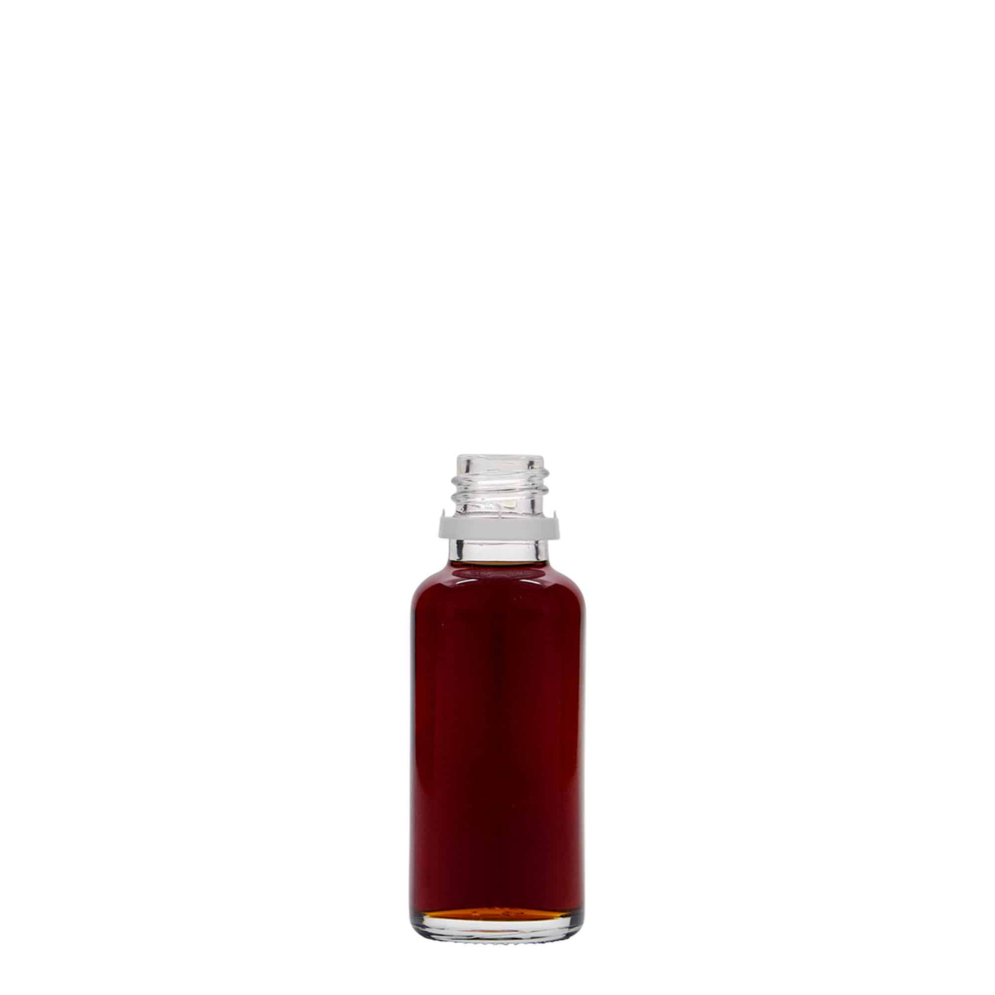 30 ml butelka medyczna, szkło, wylot: DIN 18