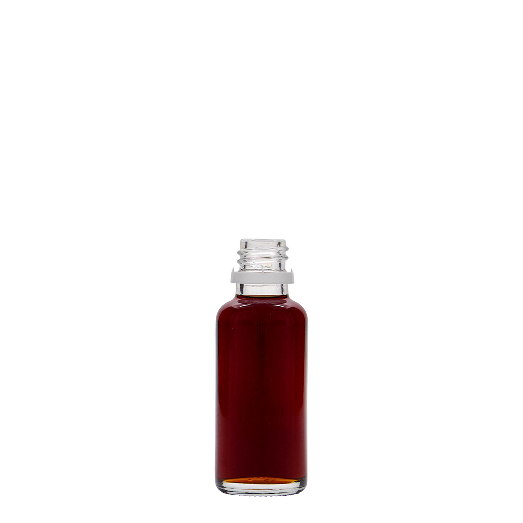 30 ml butelka medyczna, szkło, wylot: DIN 18