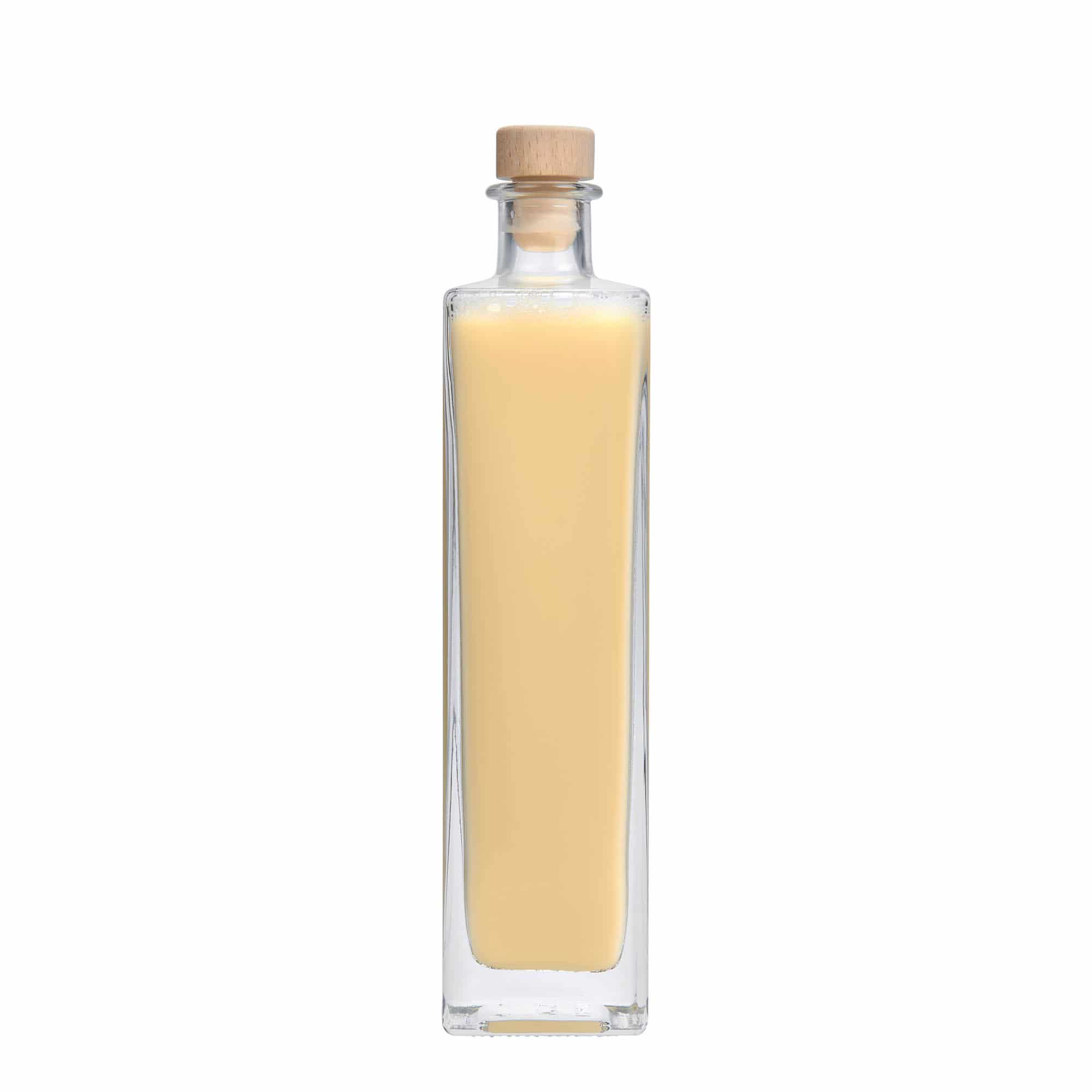 500 ml butelka szklana 'Rafaello', kwadratowa, zamknięcie: korek
