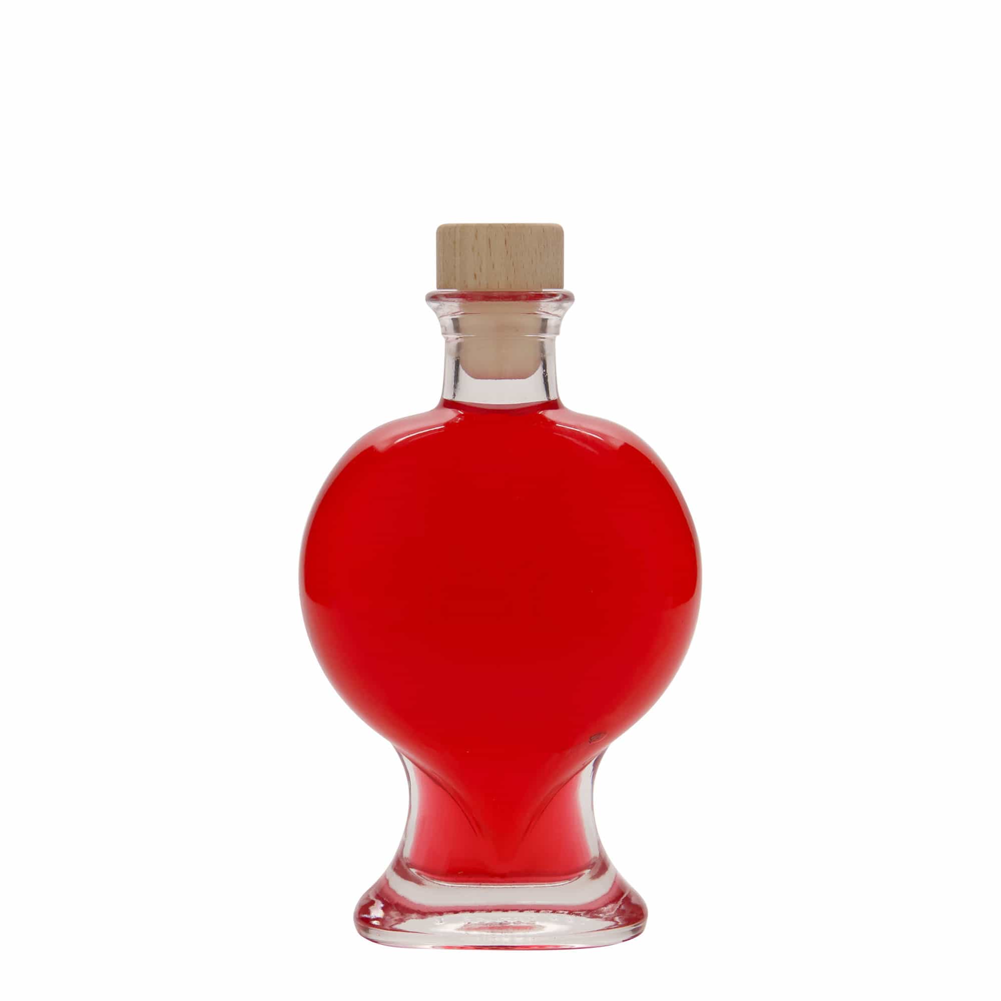 200 ml butelka szklana „Serce”, szyjka: korek