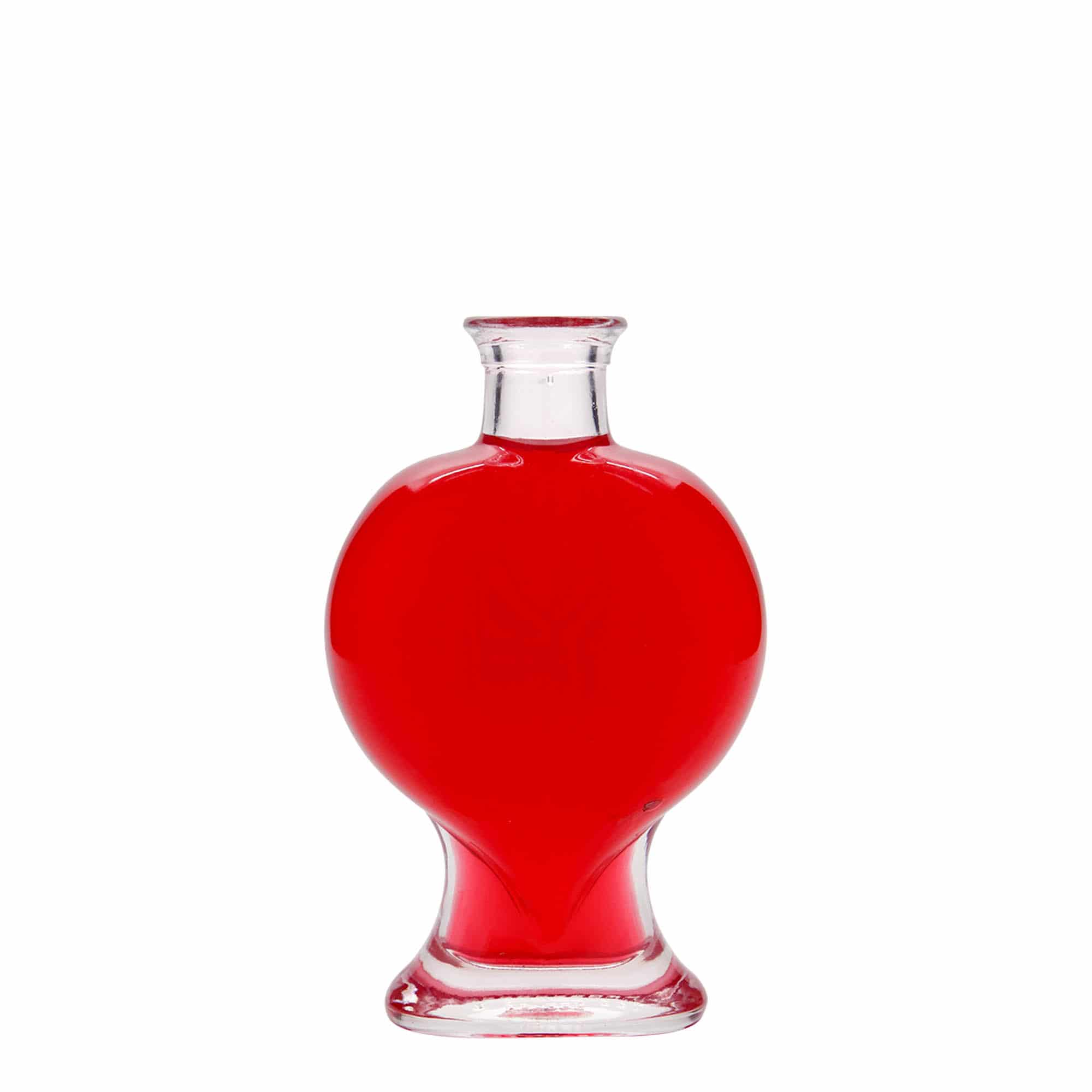 200 ml butelka szklana 'Serce', zamknięcie: korek