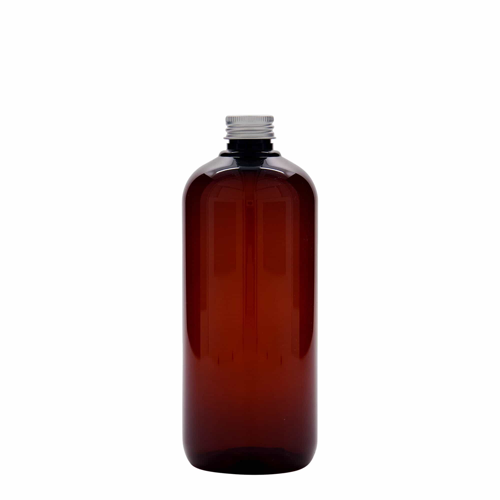 500 ml butelka z tworzywa sztucznego z recyklingu 'Victor’s Best', PCR, kolor brązowy, zamknięcie: GPI 24/410