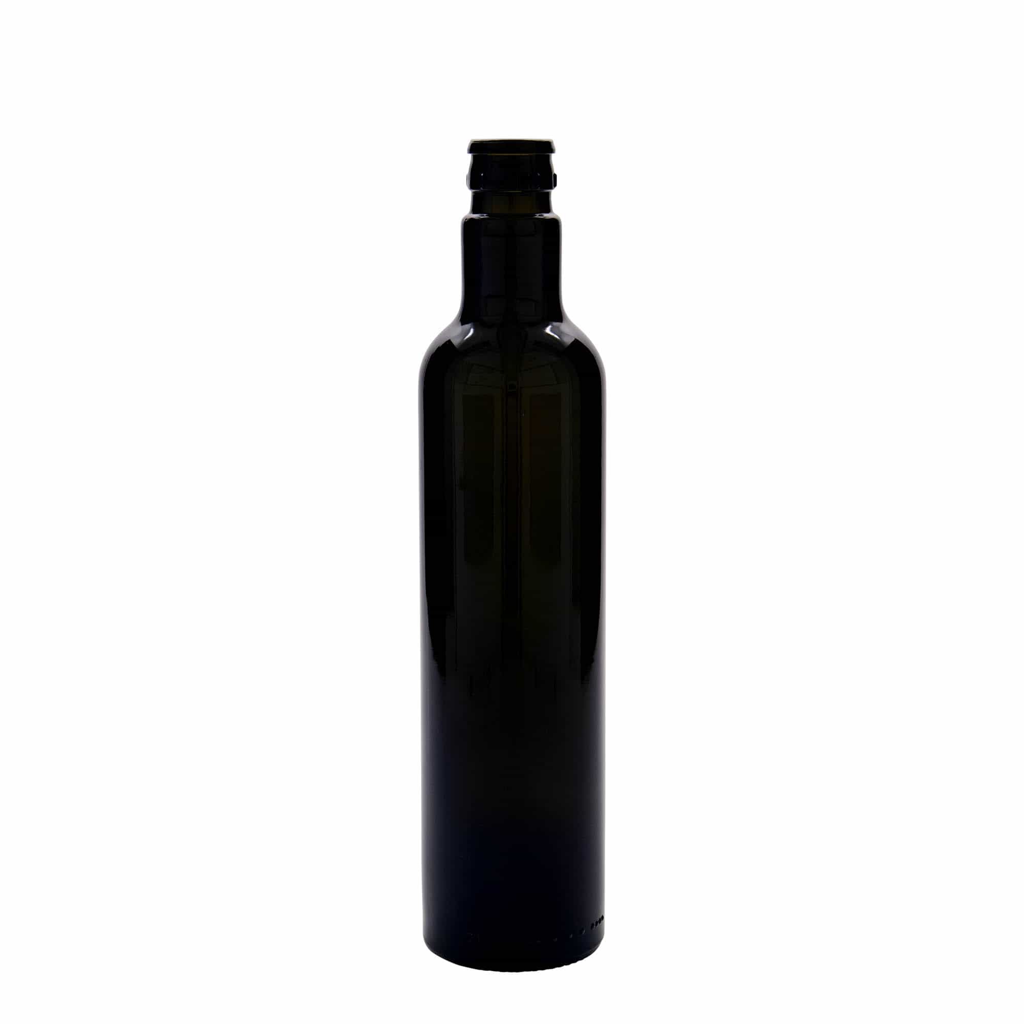 500 ml butelka na ocet/olej „Willy New”, szkło, antyczny zielony, wylot: DOP