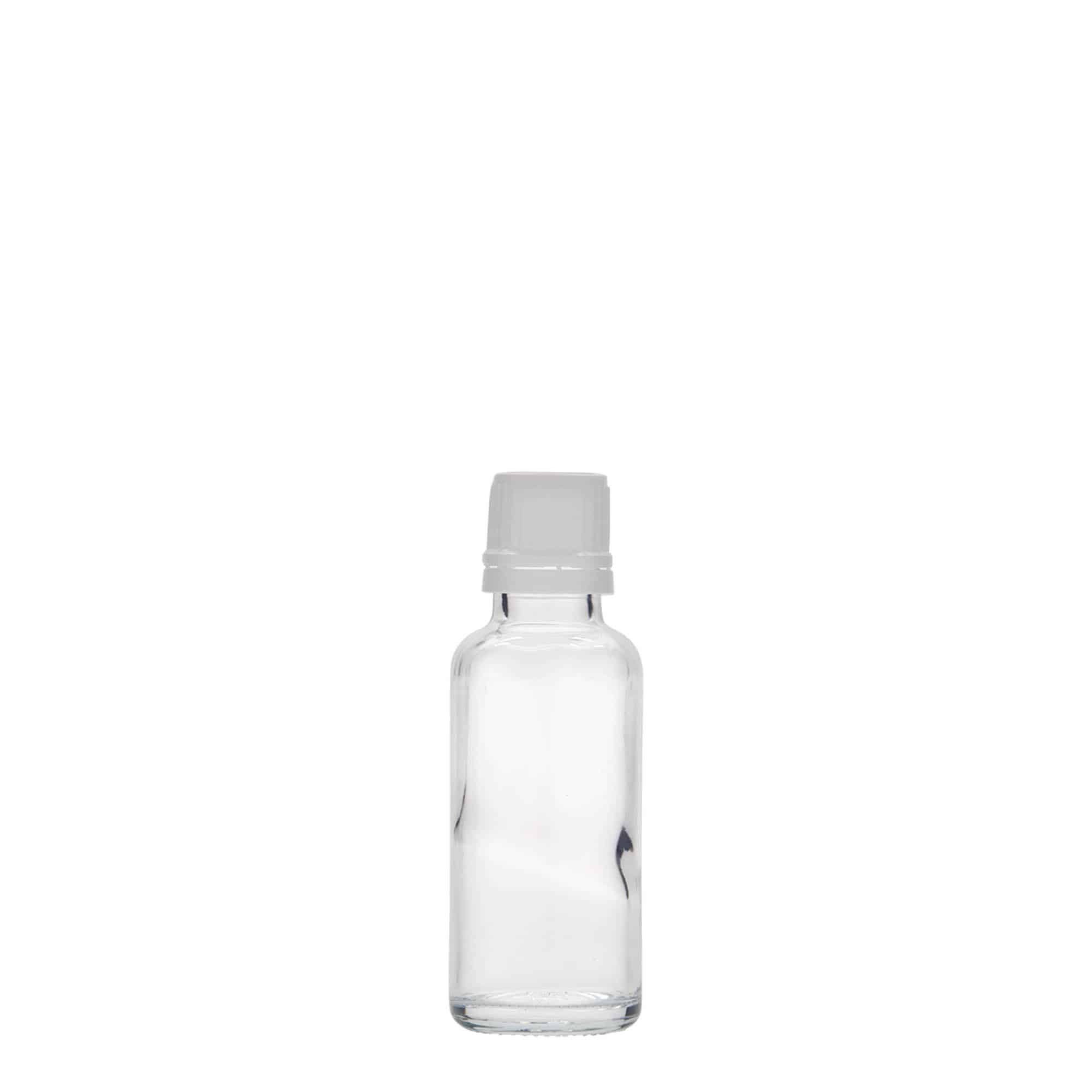 30 ml butelka medyczna, szkło, wylot: DIN 18