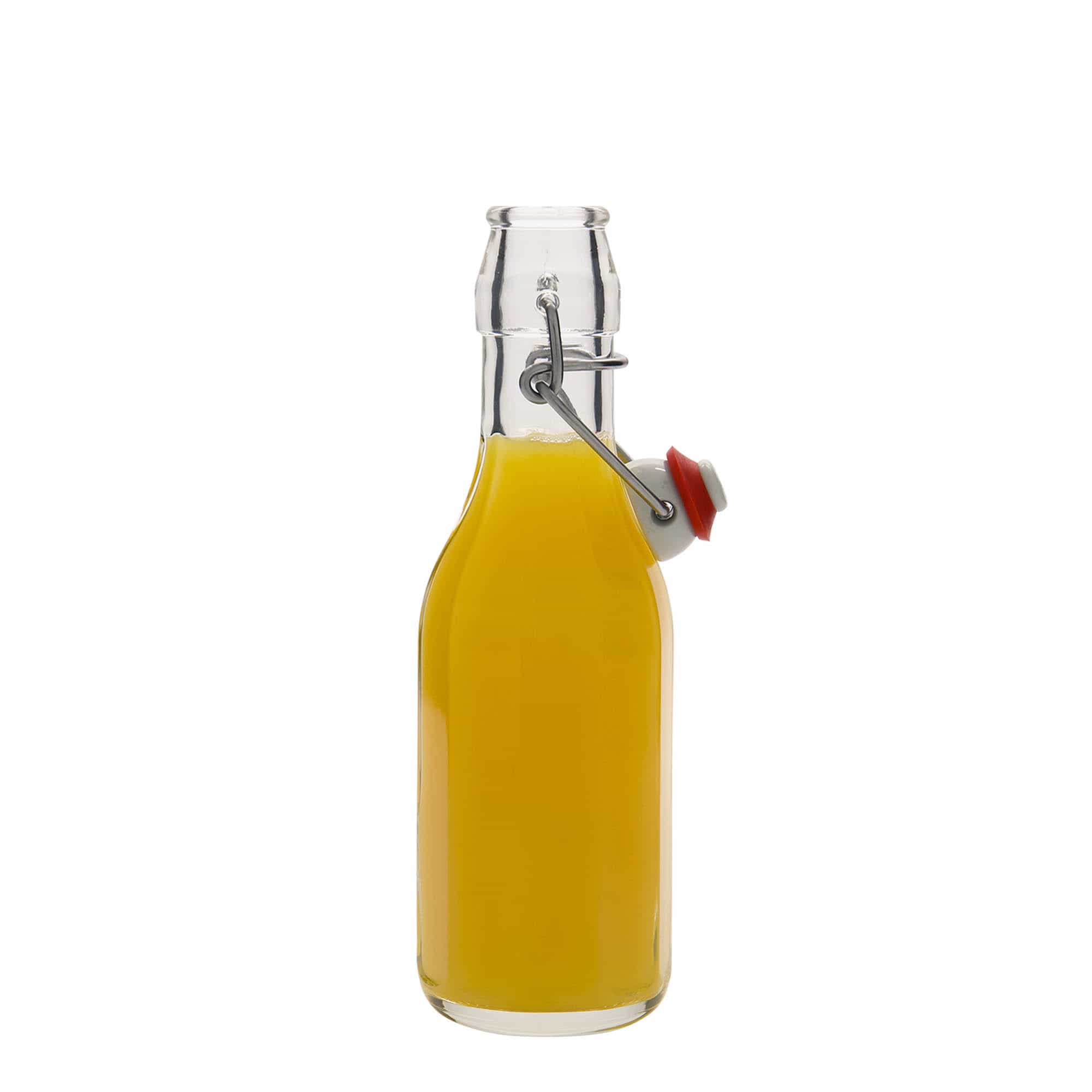 250 ml butelka szklana 'Bravo', dziesięciokątna, otwór: zamknięcie na klamrę