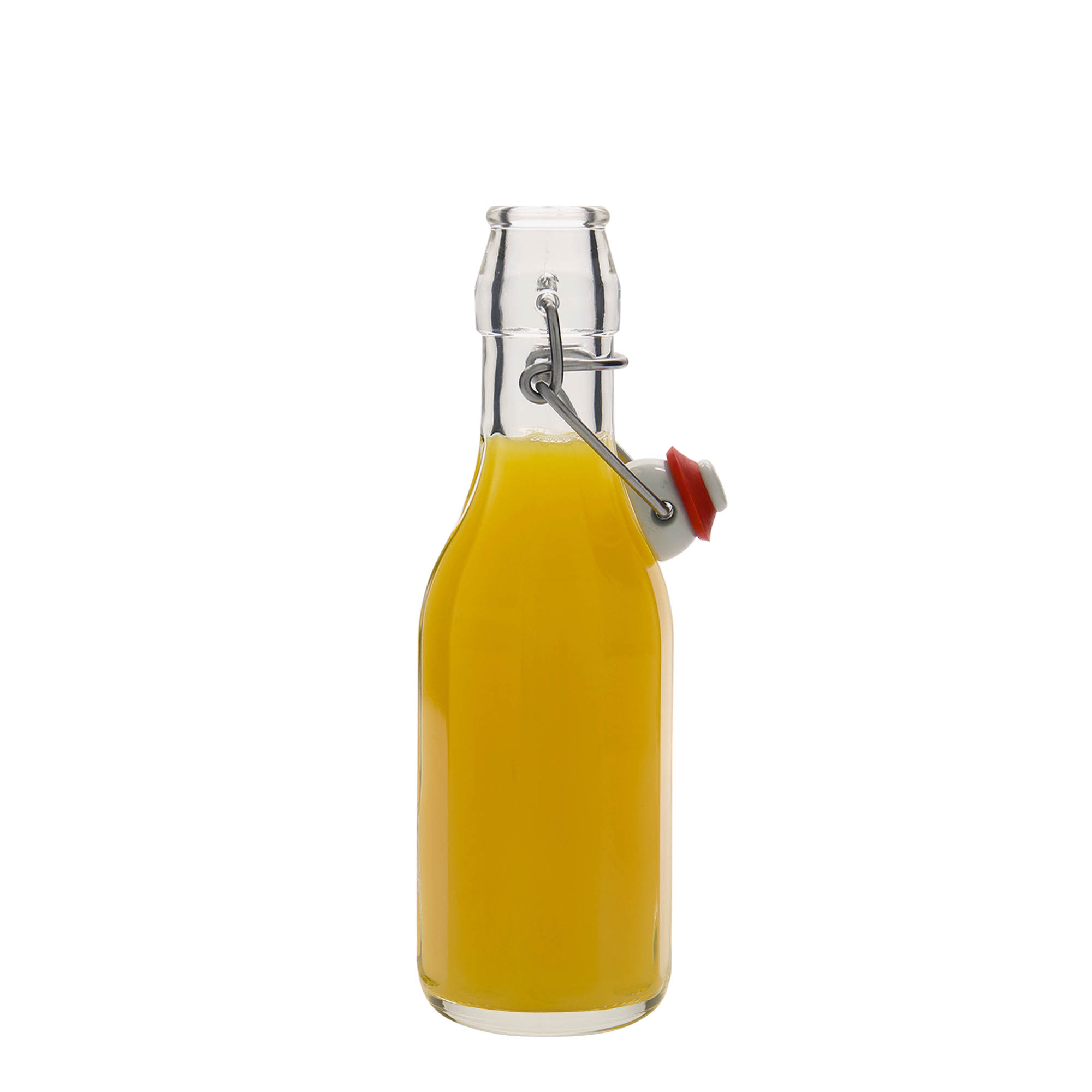 250 ml butelka szklana 'Bravo', dziesięciokątna, otwór: zamknięcie na klamrę