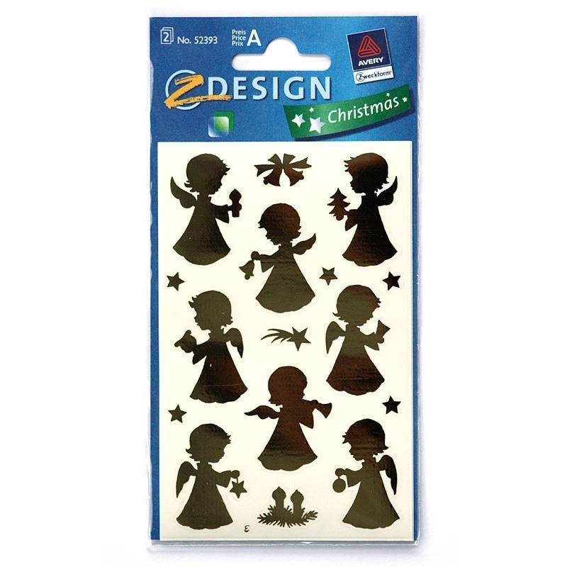 Naklejki Zweckform „Anioł”, papier, złote