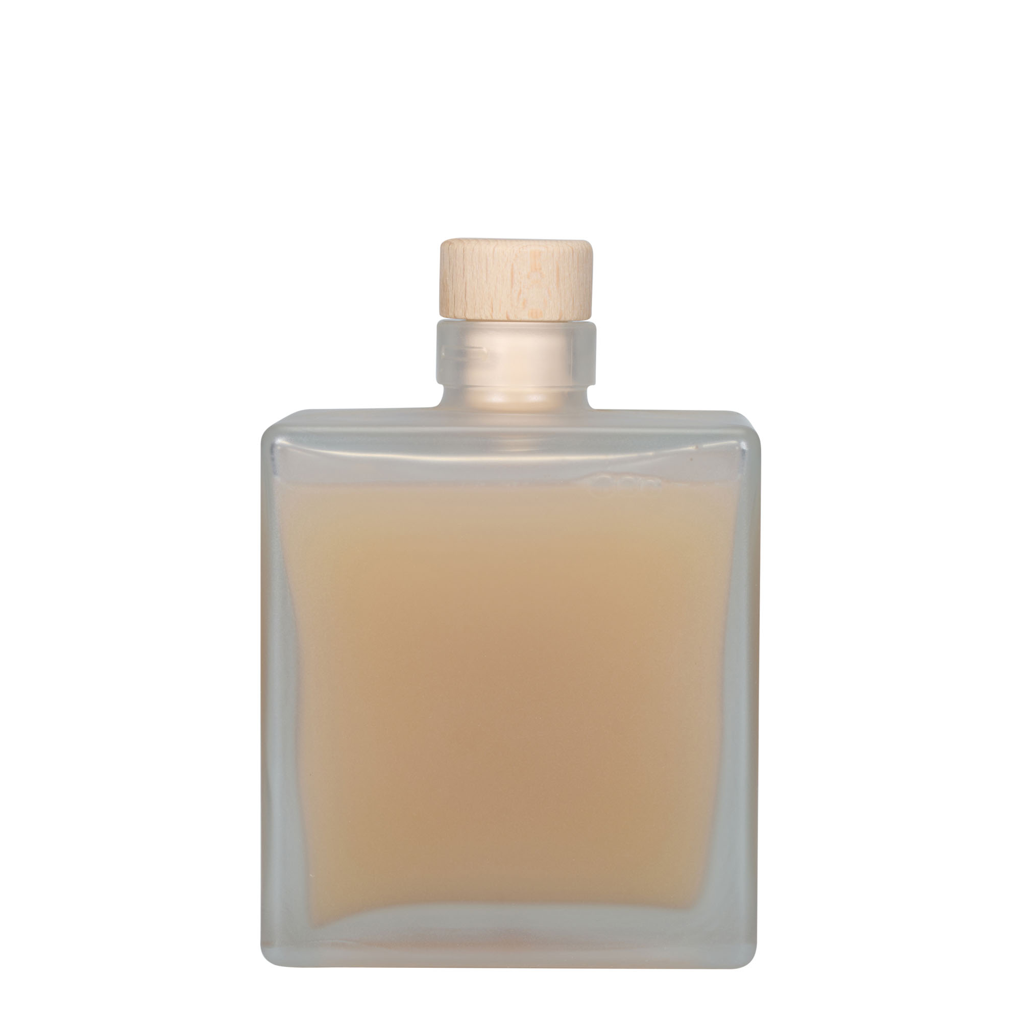 500 ml butelka szklana 'Cube', kwadratowa, mrożona, szyjka: korek