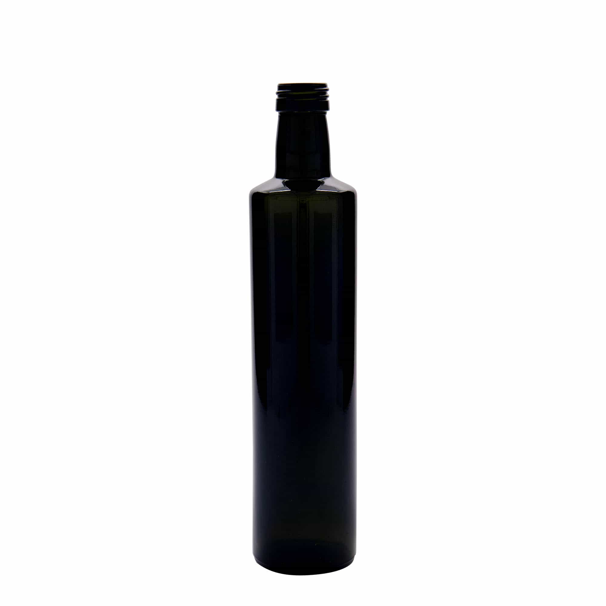 500 ml butelka szklana 'Dorica', kolor zielony antyczny, zamknięcie: PP 31,5