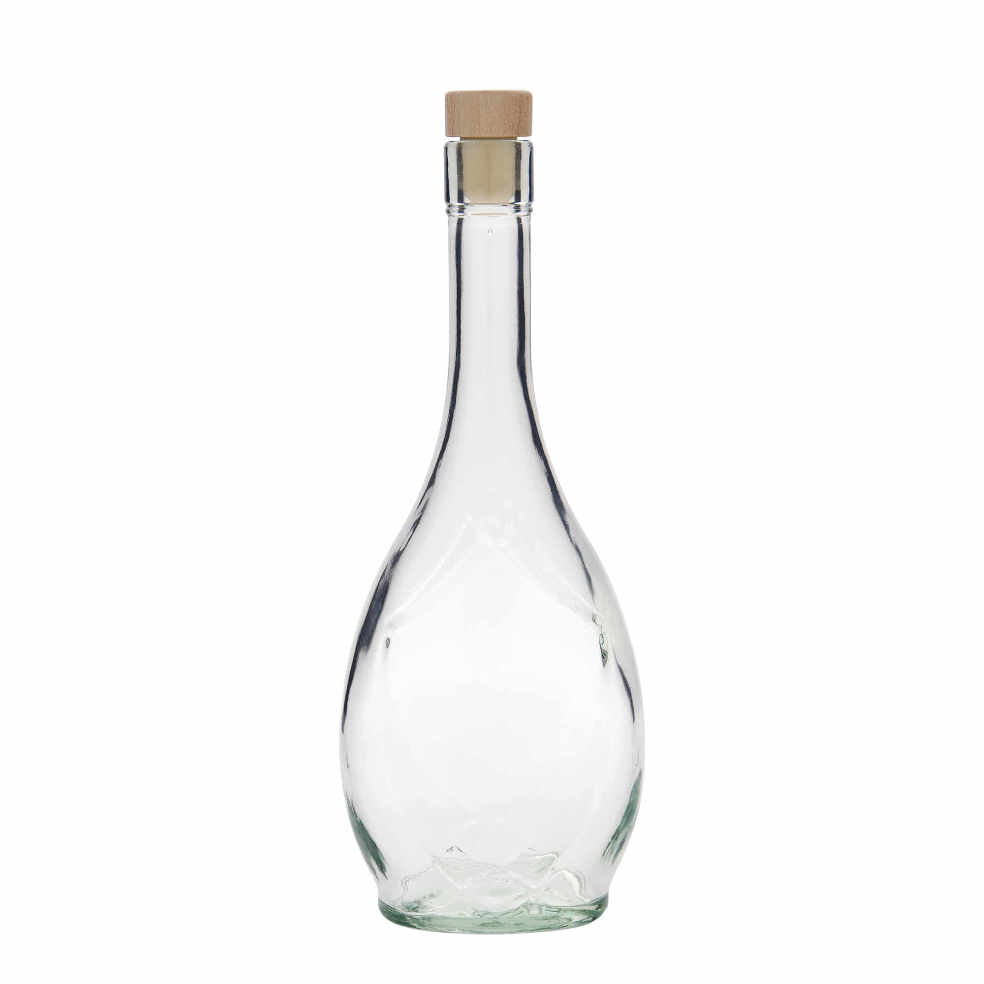 500 ml butelka szklana 'Saragossa', owalna, zamknięcie: korek