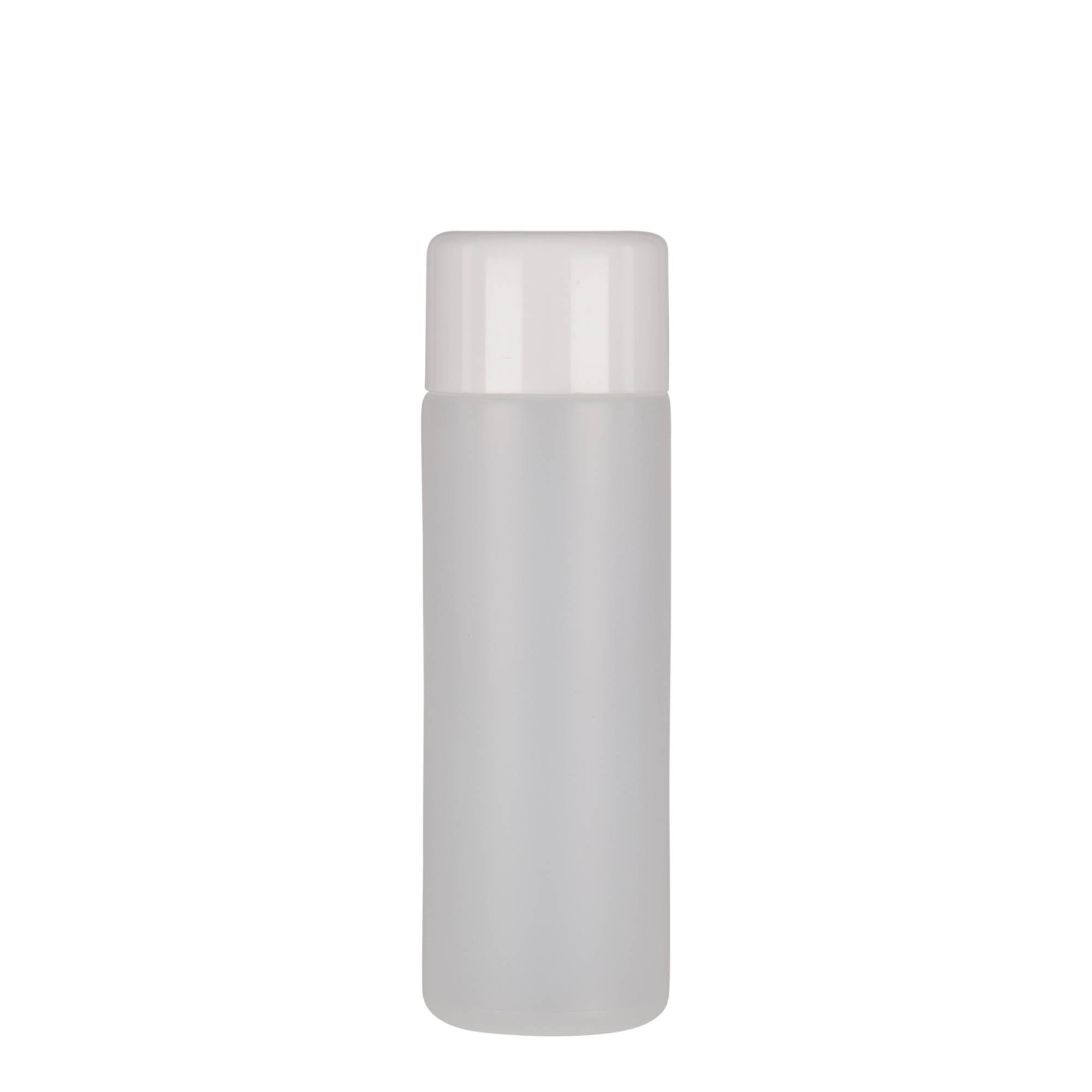 200 ml butelka okrągła, tworzywo sztuczne PE, naturalna, wylot: zakrętka