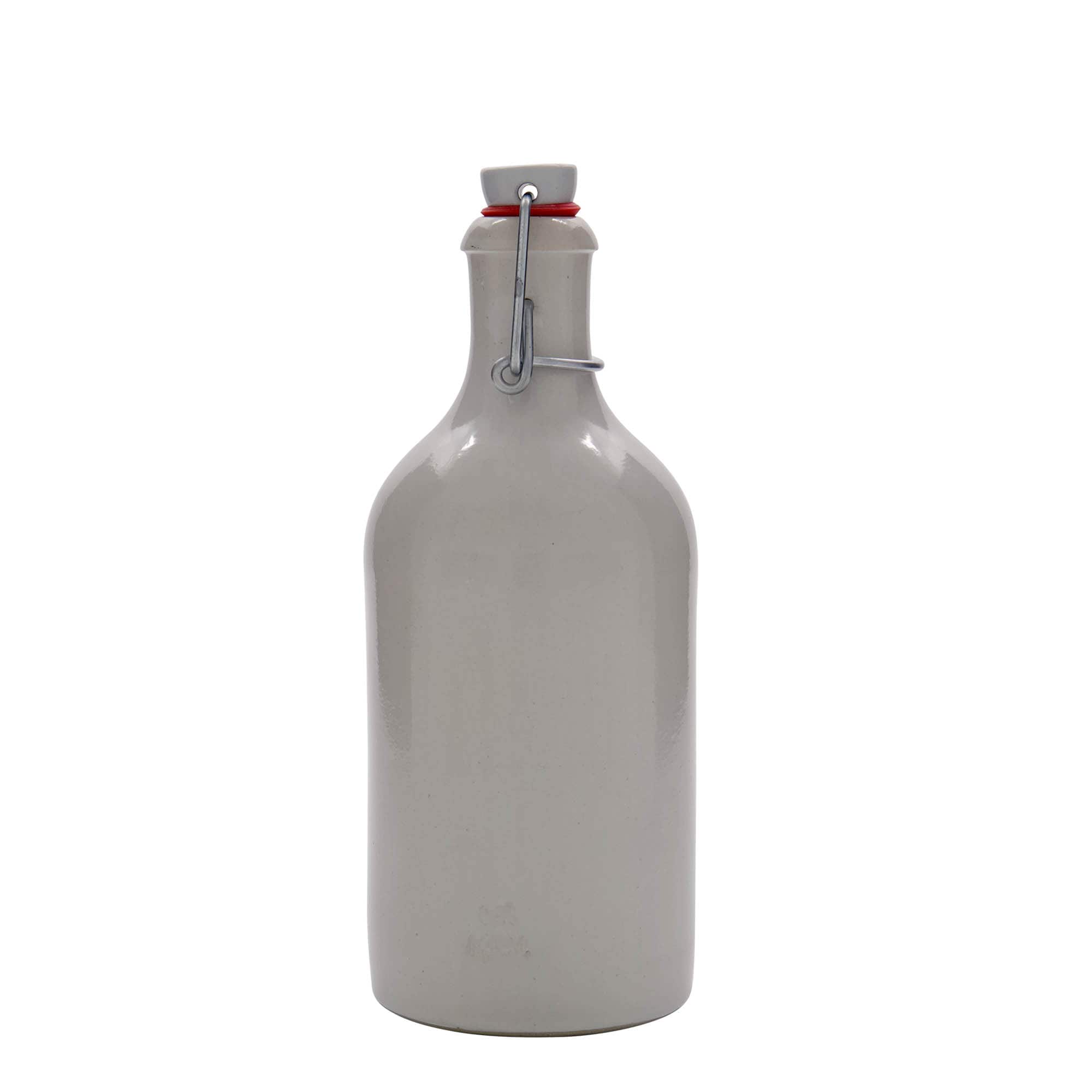 500 ml dzban gliniany, kamionkowy, biały, otwór: zamknięcie z klamrą