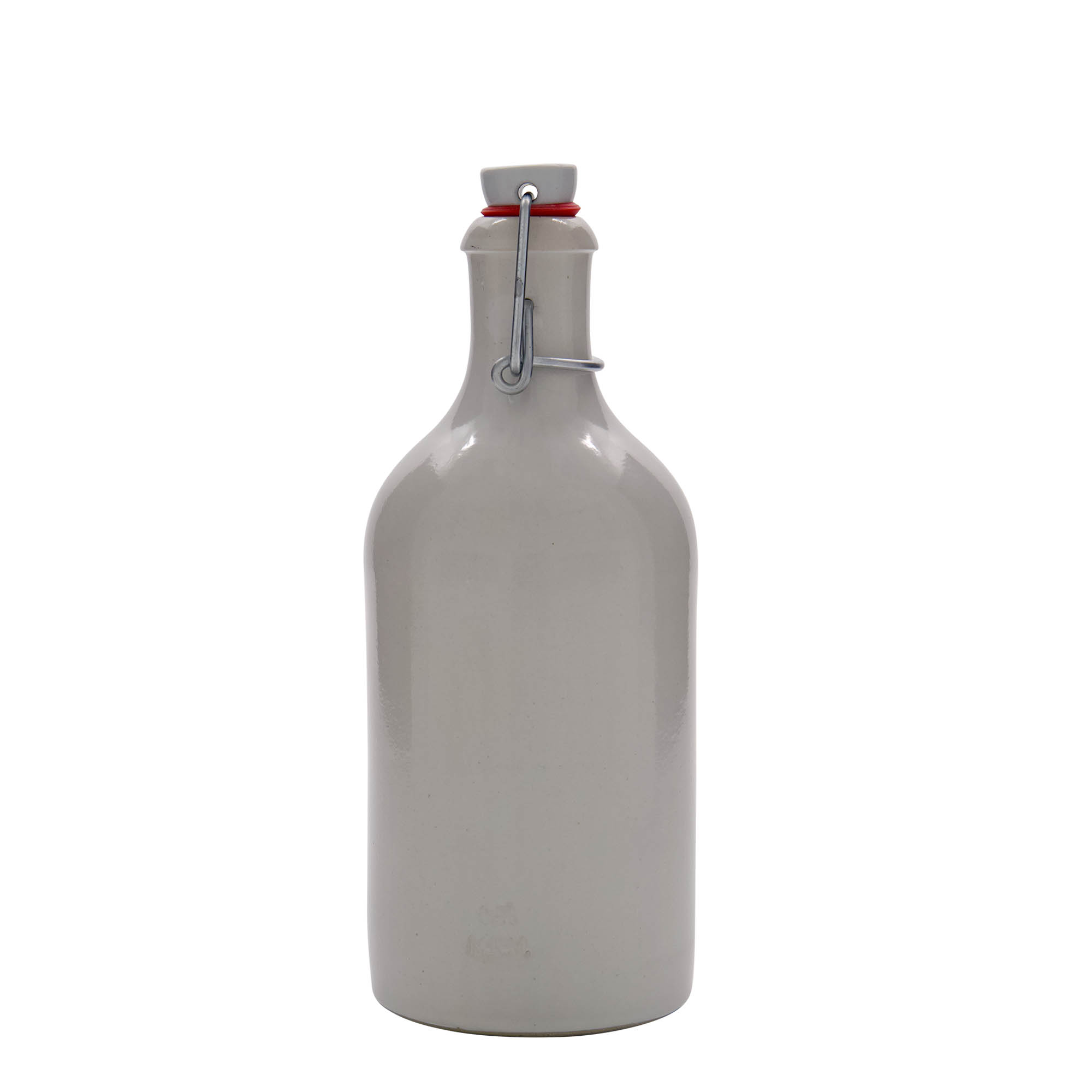 500 ml dzban gliniany, kamionkowy, biały, otwór: zamknięcie z klamrą