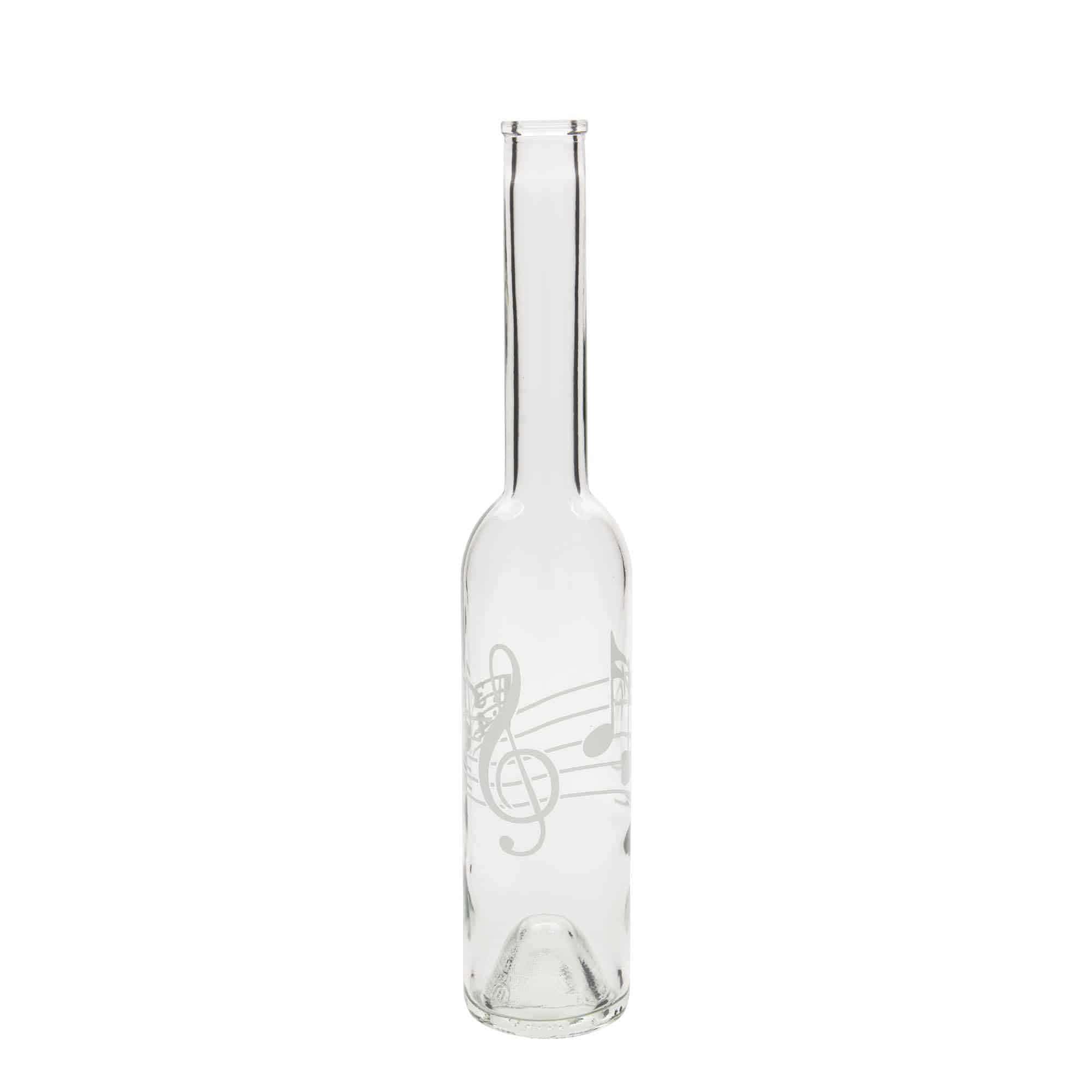 350 ml butelka szklana 'Opera', motyw: nuty muzyczne, korek 350 ml butelka szklana 'Opera', motyw: nuty muzyczne, korek