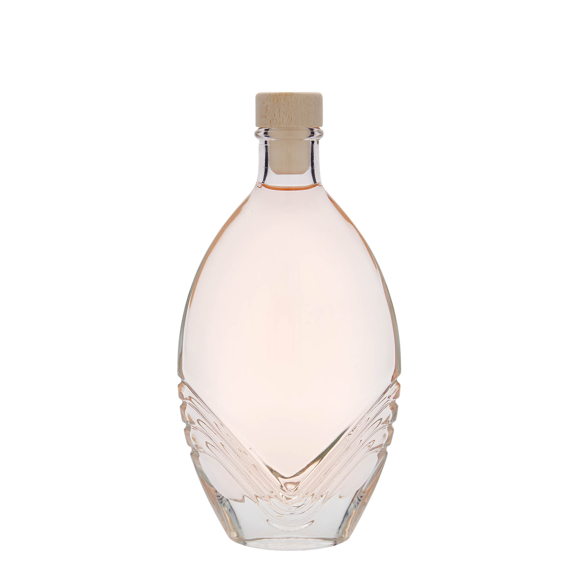 200 ml butelka szklana 'Florence', owalna, szyjka: korek