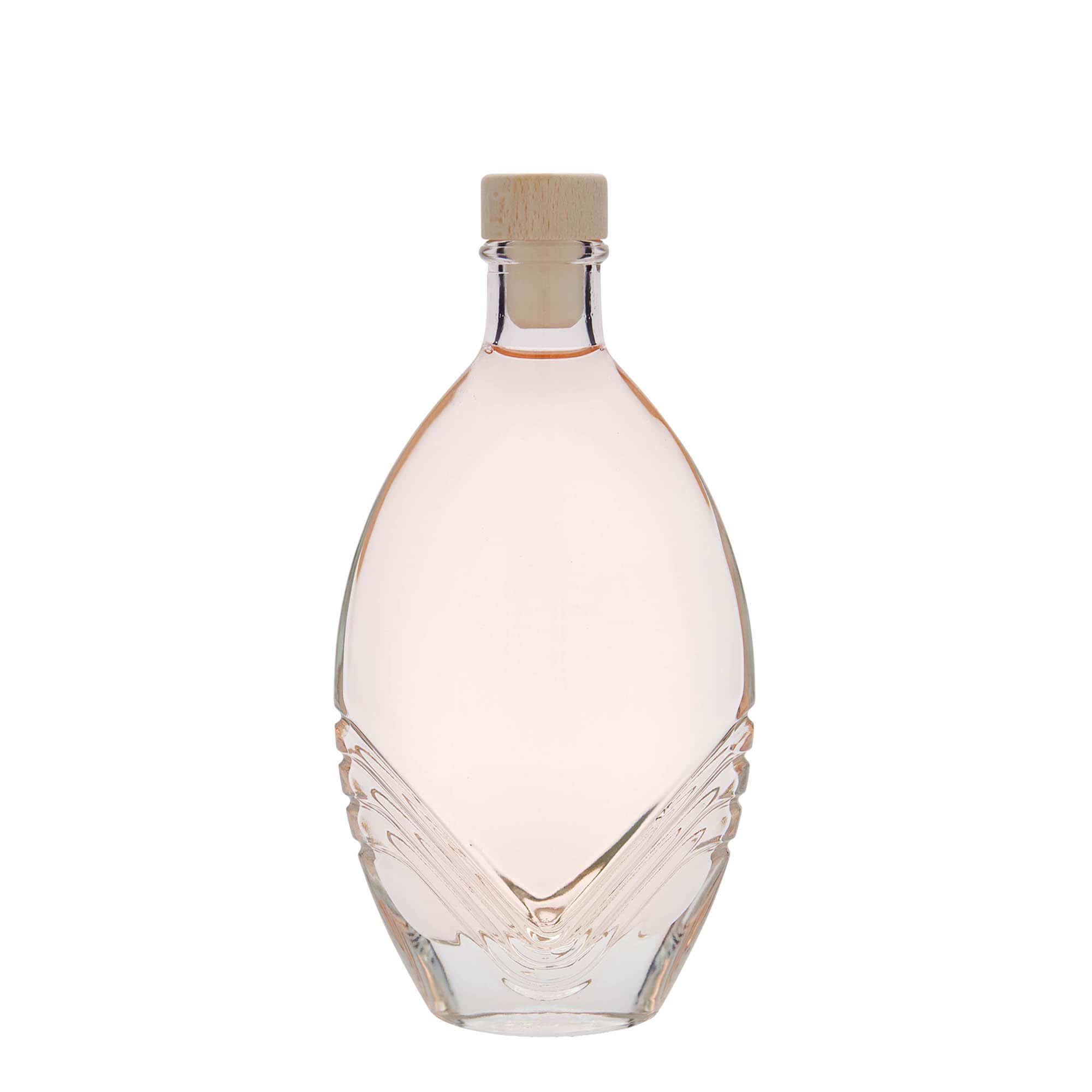 200 ml butelka szklana 'Florence', owalna, szyjka: korek