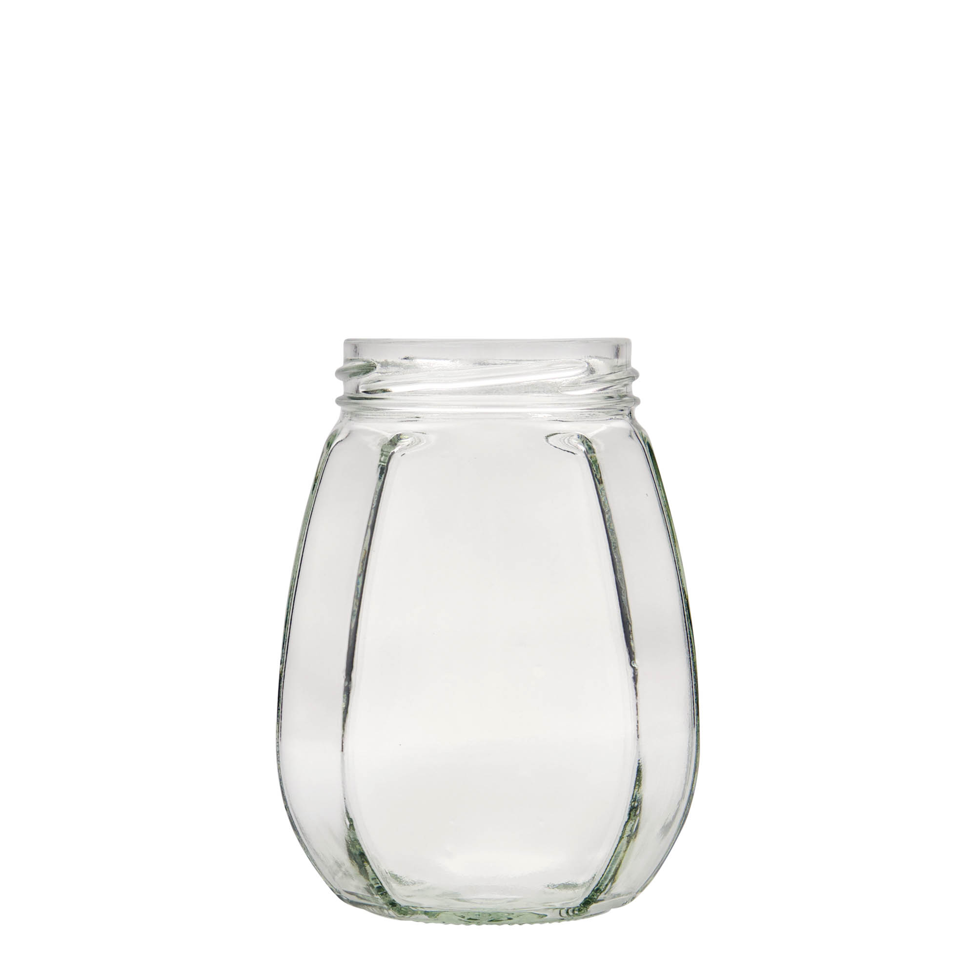 385 ml sześcioramienne szklane naczynie ozdobny, otwór: Twist-Off (TO 63) 385 ml sześcioramienne szklane naczynie ozdobny, otwór: Twist-Off (TO 63)