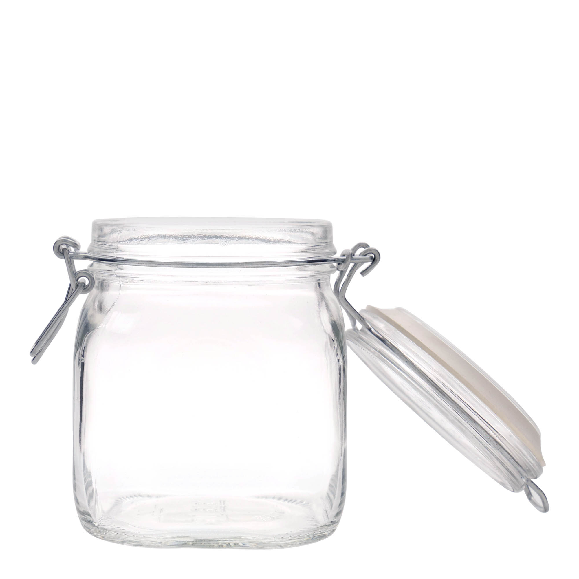 750 ml słoik z drucianym zamknięciem „Fido”, kwadratowy, otwór: zamknięcie z drucianym zamkiem 750 ml słoik z drucianym zamknięciem „Fido”, kwadratowy, otwór: zamknięcie z drucianym zamkiem
