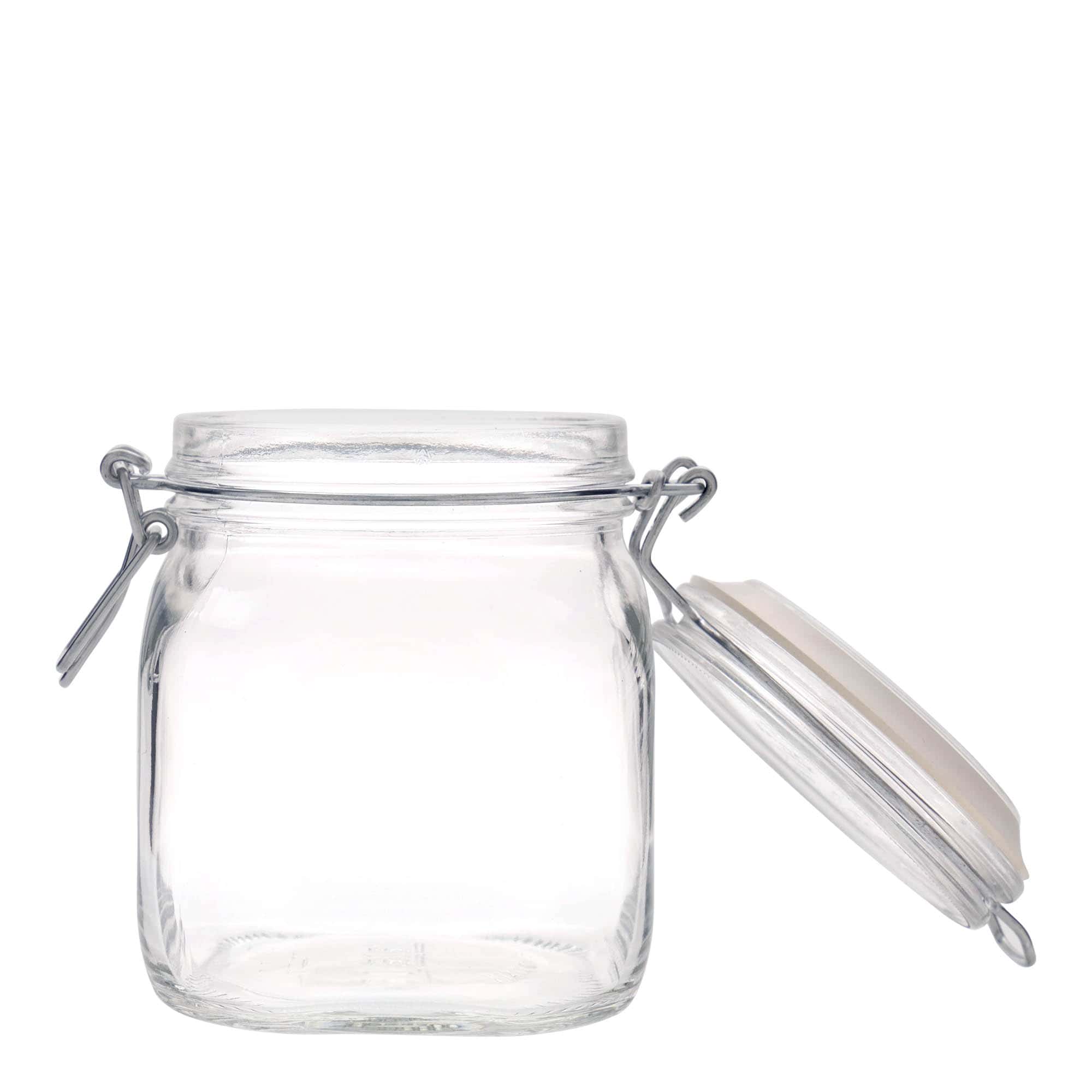 750 ml słoik z drucianym zamknięciem „Fido”, kwadratowy, otwór: zamknięcie z drucianym zamkiem 750 ml słoik z drucianym zamknięciem „Fido”, kwadratowy, otwór: zamknięcie z drucianym zamkiem