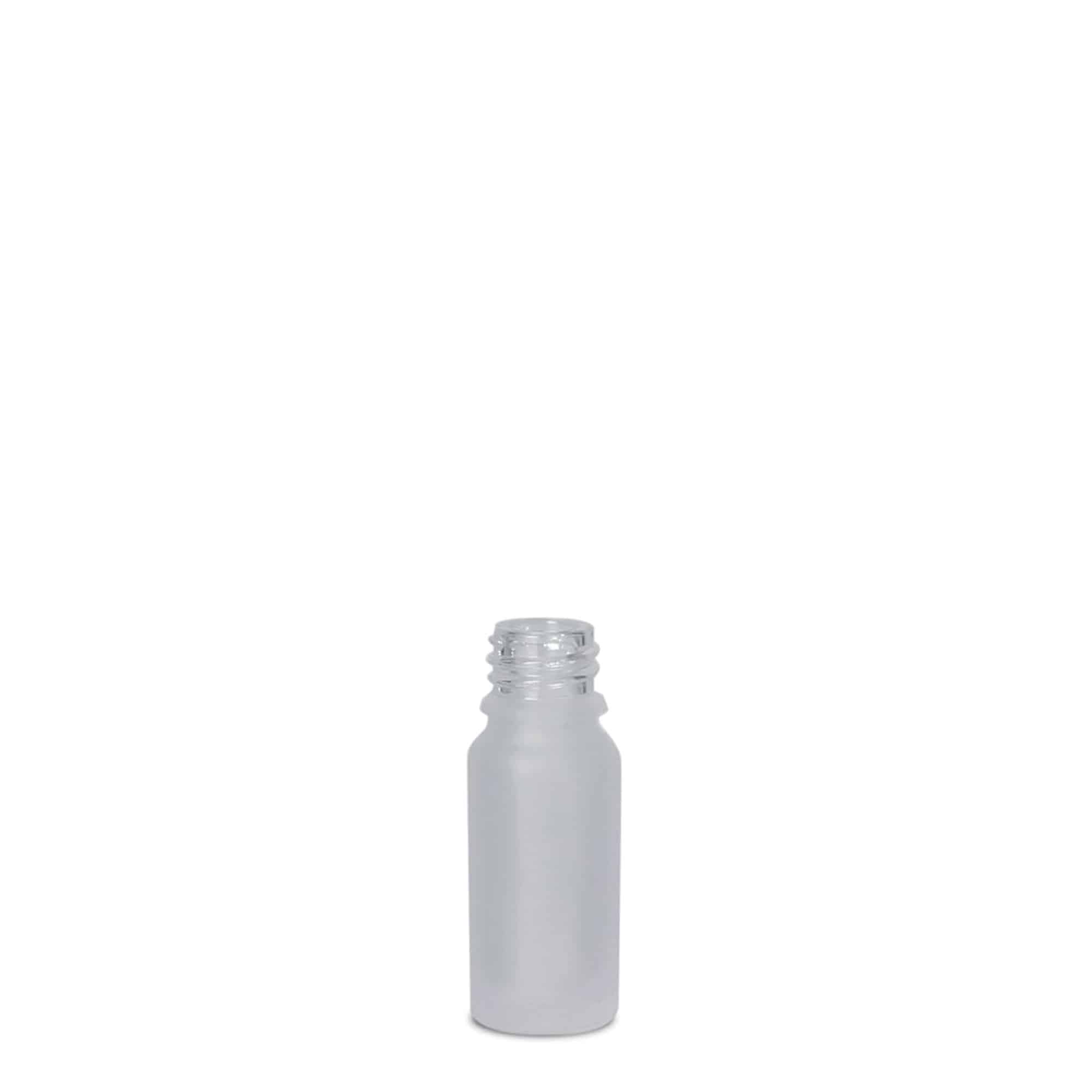 10 ml butelka medyczna, szkło, brąz matowy, szyjka: DIN 18 10 ml butelka medyczna, szkło, brąz matowy, szyjka: DIN 18