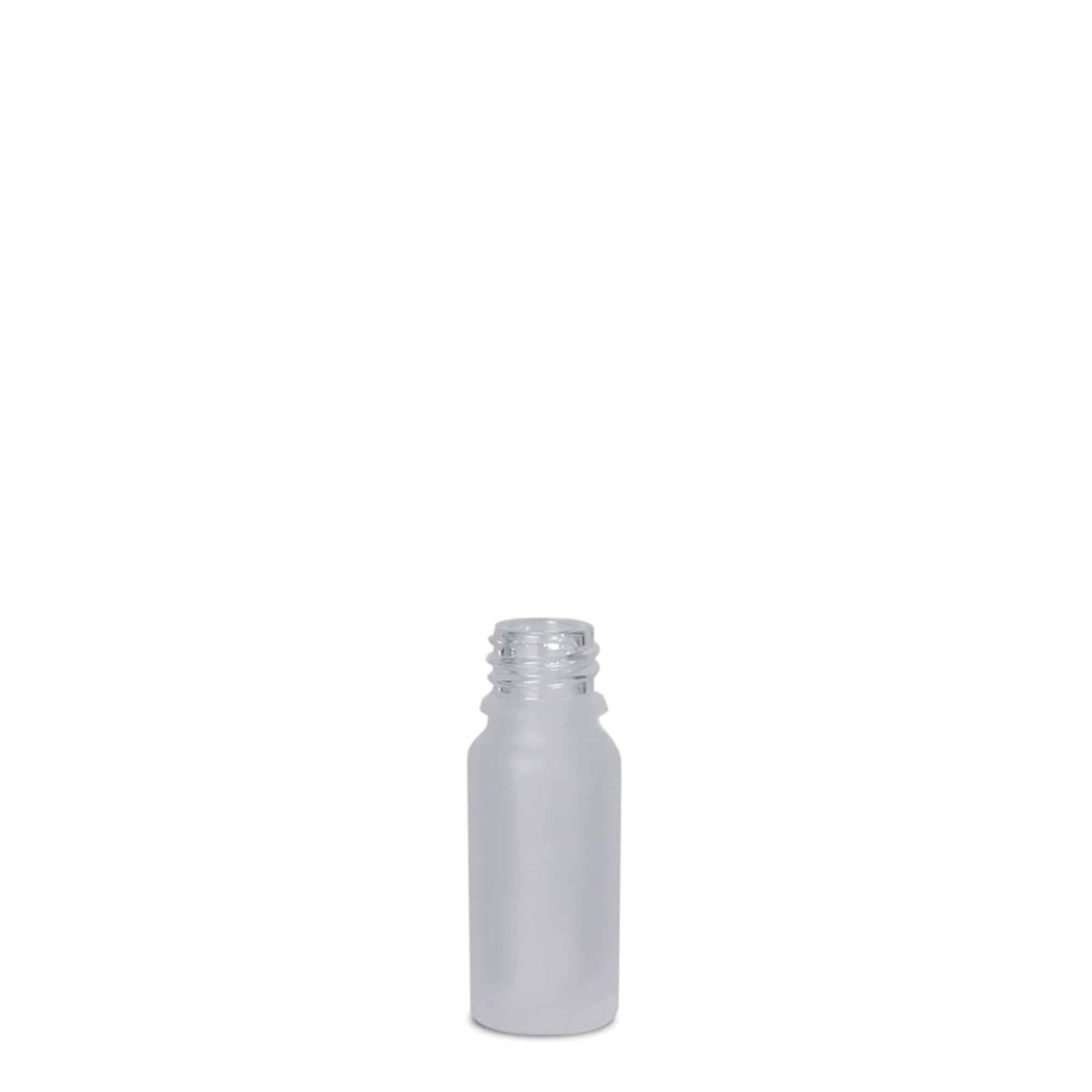 10 ml butelka medyczna, szkło, matowa, szyjka: DIN 18