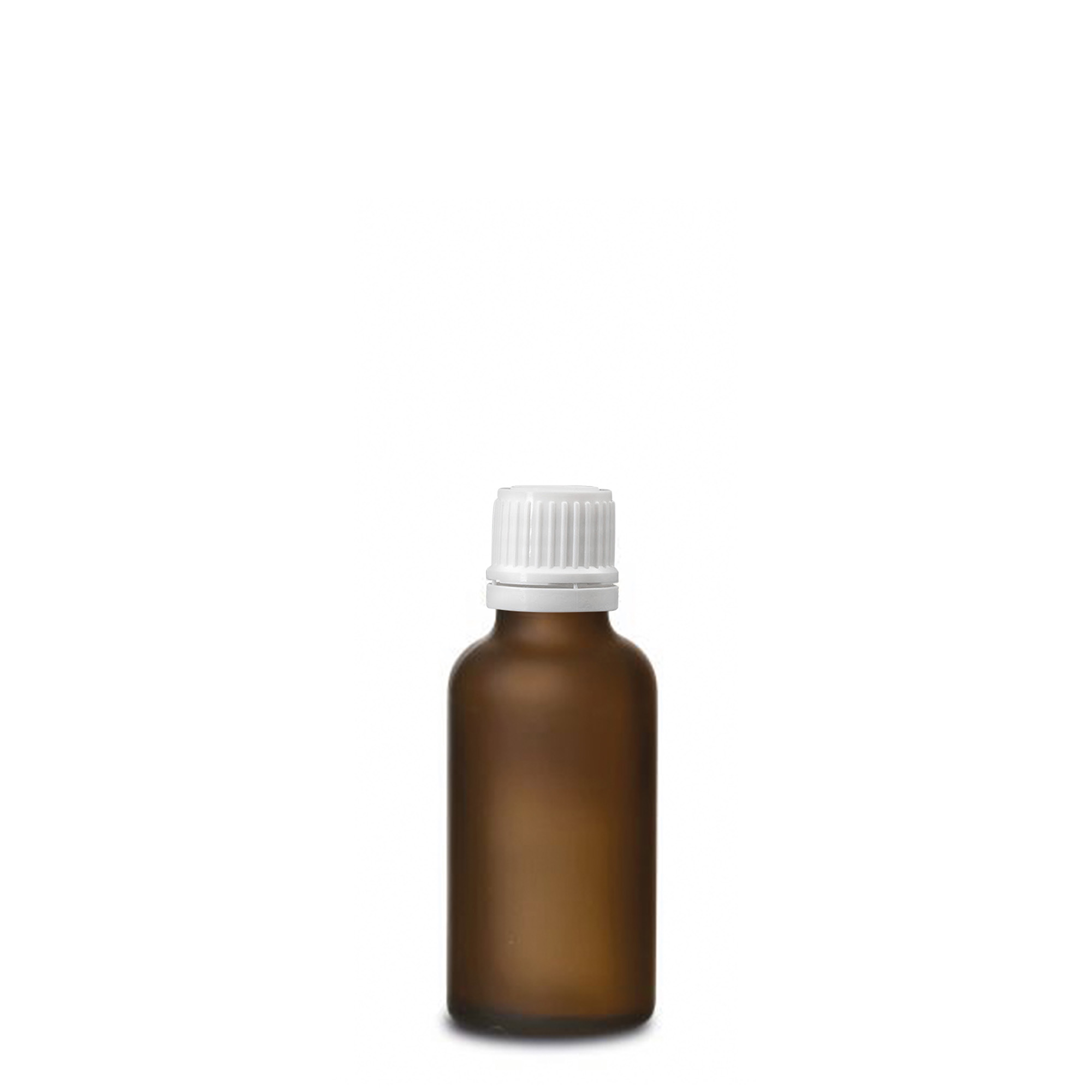 30 ml butelka medyczna, szkło, brązowe matowe, szyjka: DIN 18