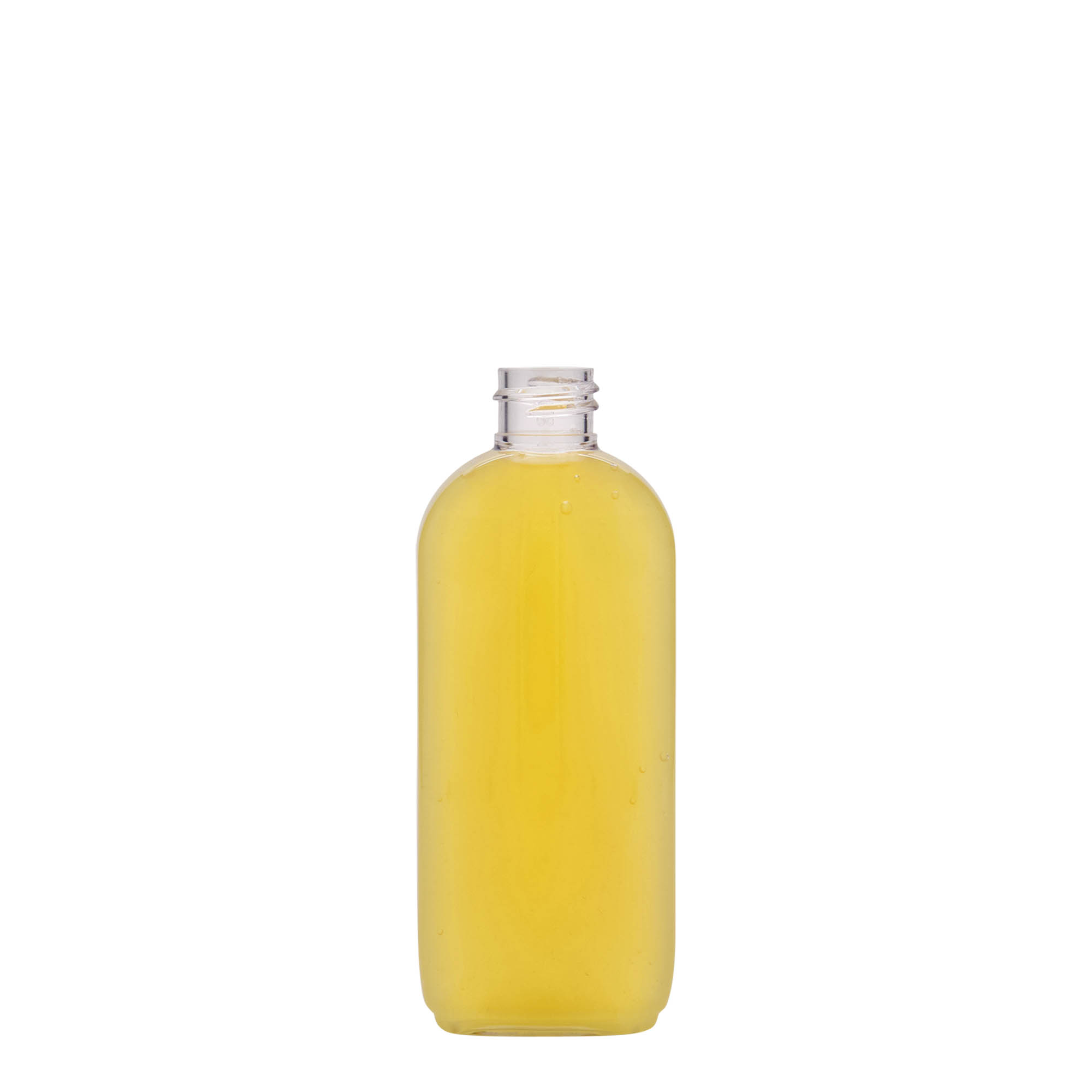 100 ml butelka PET „Iris”, owalna, plastik, gwint: 20/410 100 ml butelka PET „Iris”, owalna, plastik, gwint: 20/410