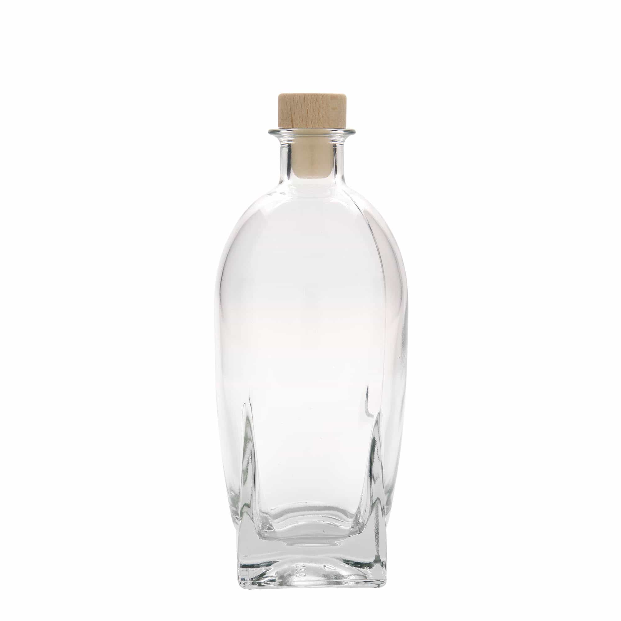 500 ml butelka szklana 'Zino', kwadratowa, zamknięcie: korek