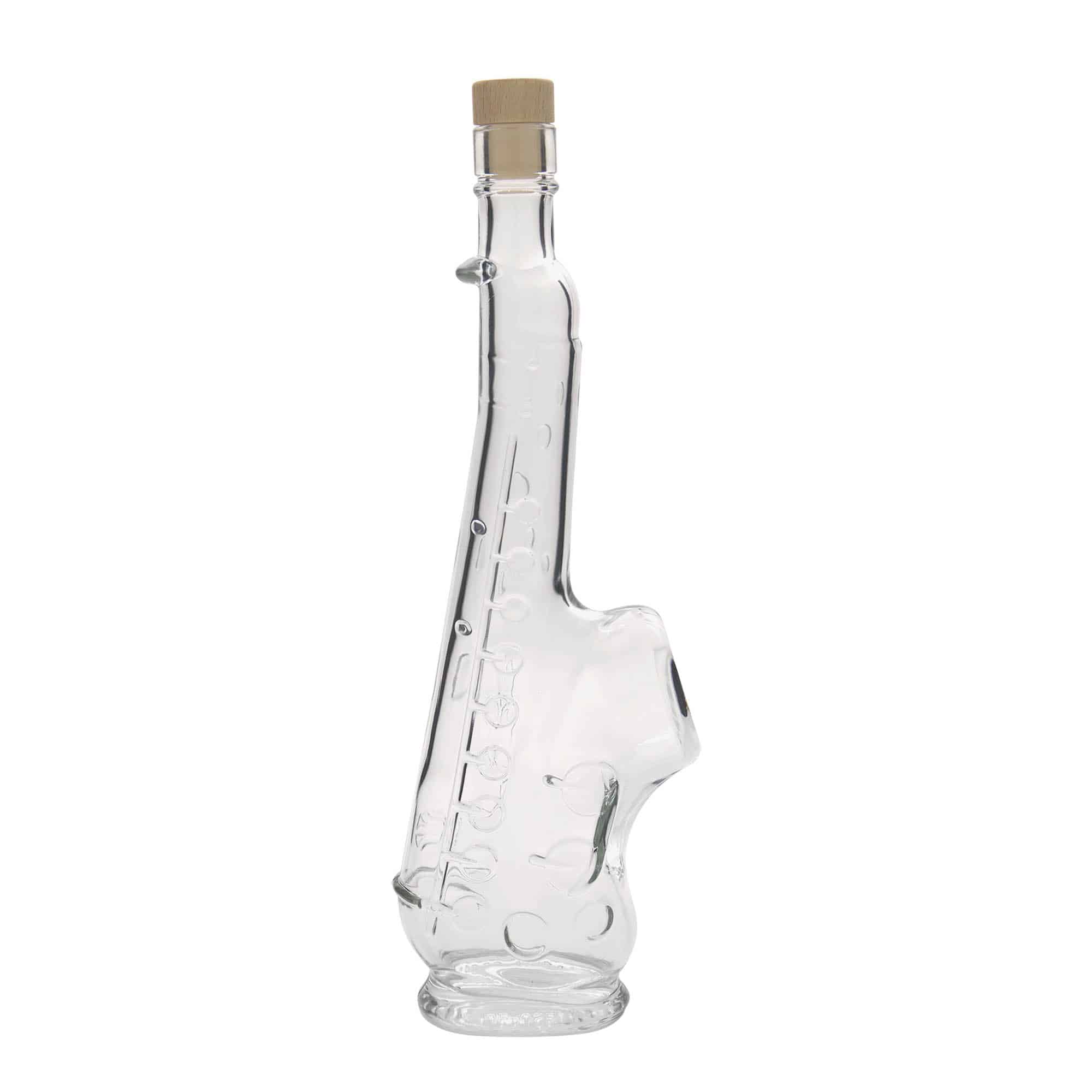 500 ml butelka szklana 'Saksofon', zamknięcie: korek
