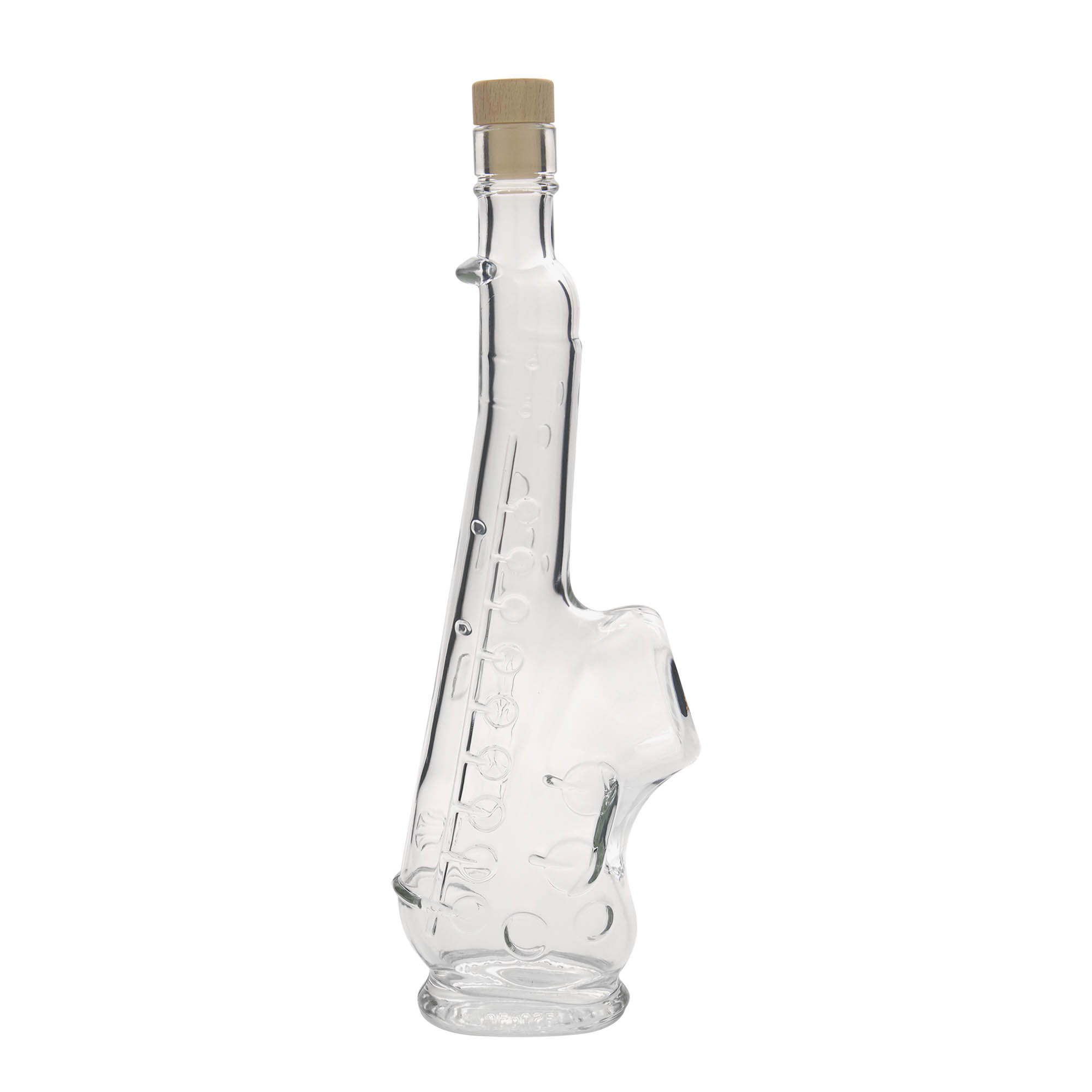 500 ml butelka szklana 'Saksofon', korek wylotowy
