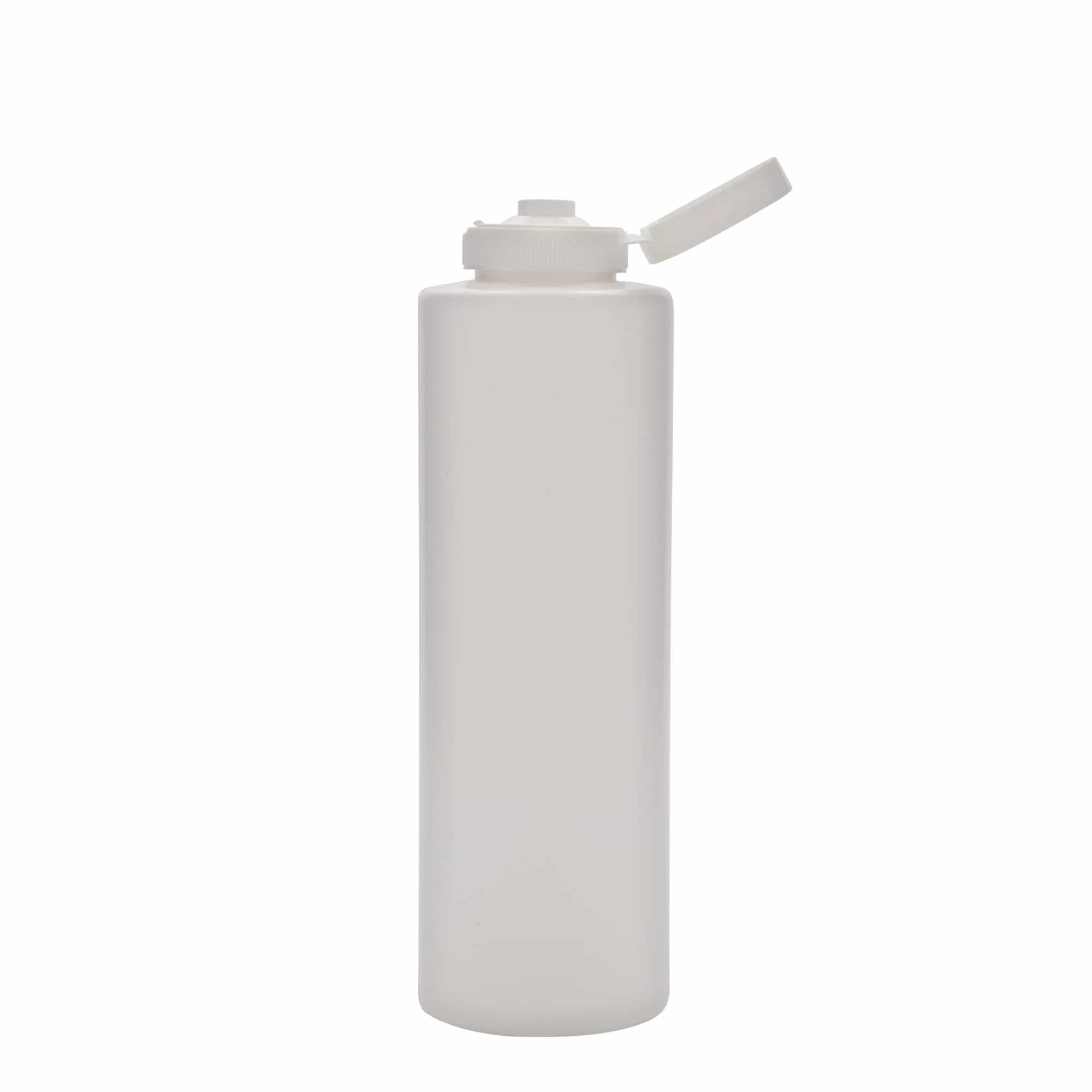 500 ml butelka na sos, tworzywo sztuczne LDPE, kolor biały, zamknięcie: GPI 38/400