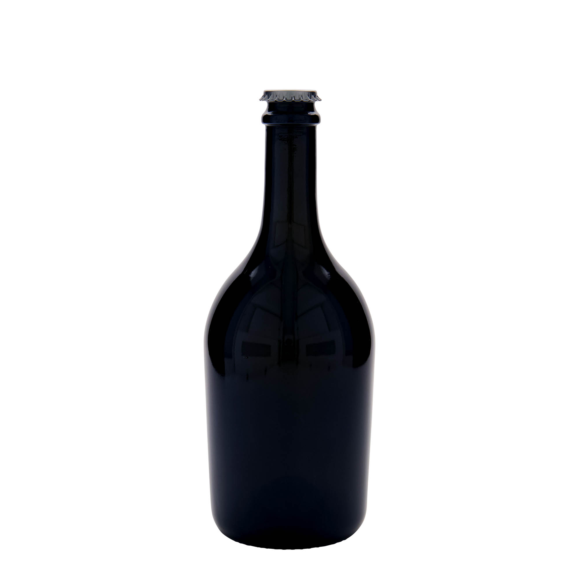 750 ml butelka piwa/szampana „Butterfly”, szkło, antyczny zielony, szyjka: kapsel crown cap
