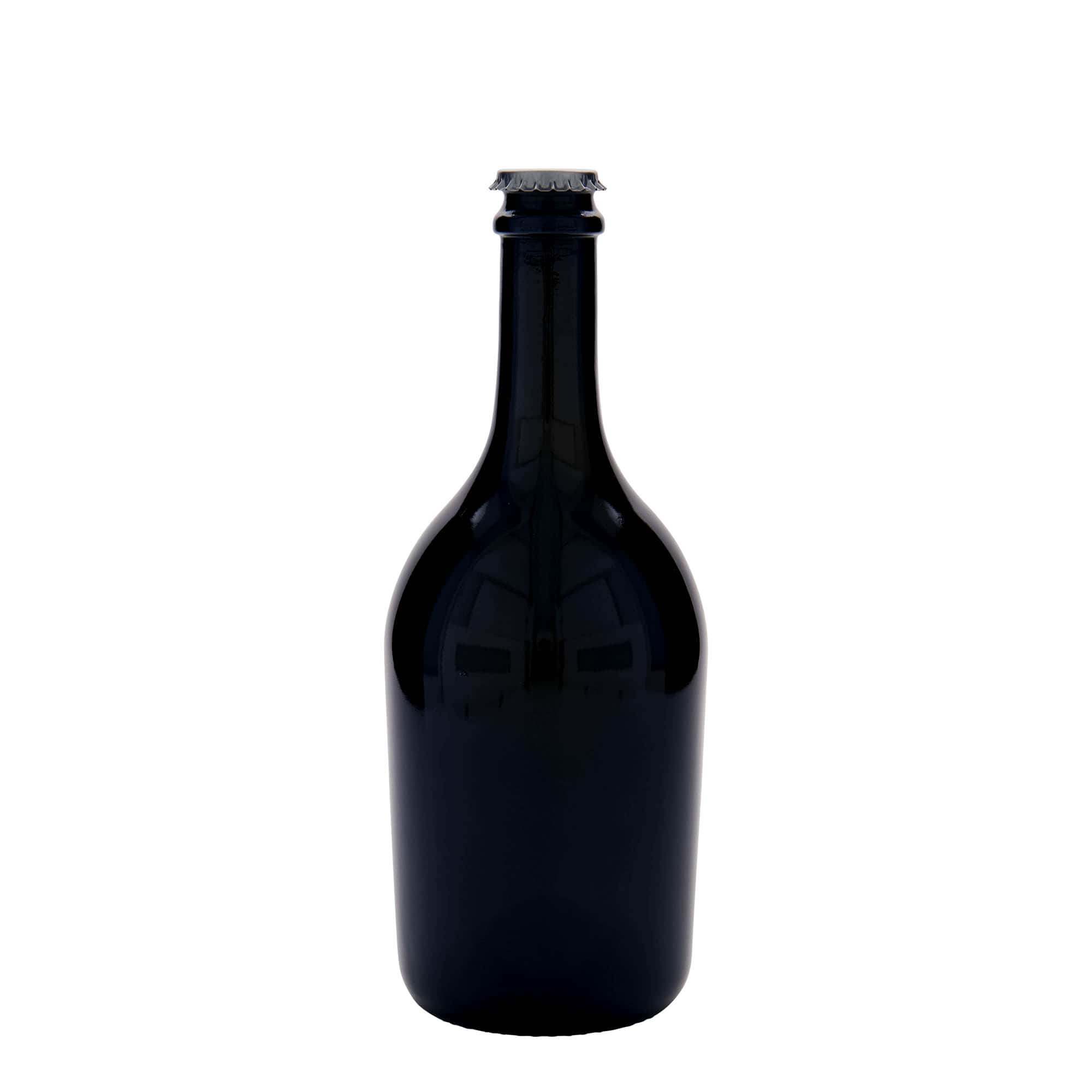 750 ml butelka piwa/szampana „Butterfly”, szkło, antyczny zielony, szyjka: kapsel crown cap