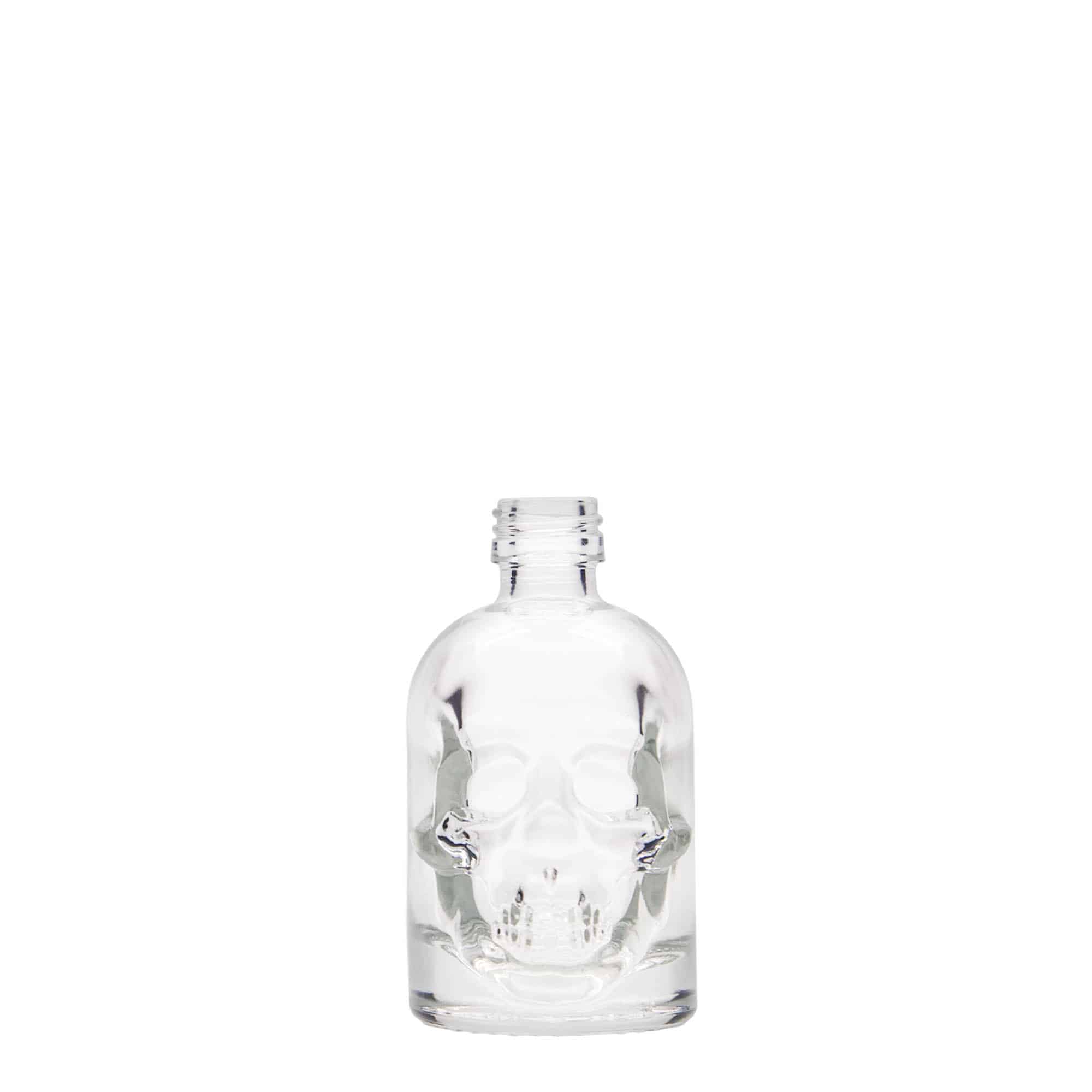 50 ml butelka szklana „Totenkopf”, gwint: PP 18